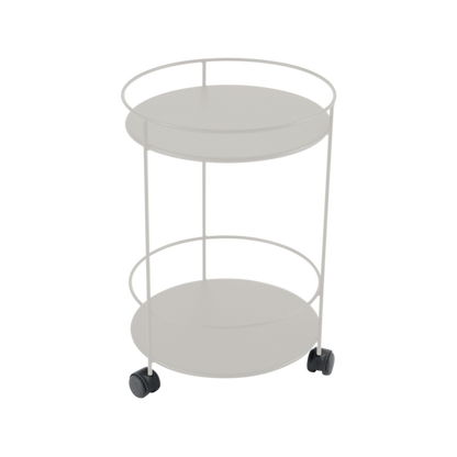 GUINGUETTE SIDE WHEELED TABLE WITH SOLID DOUBLE TOP by Fermob