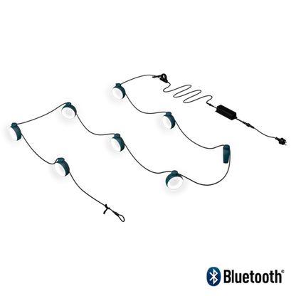 Hoop String Lights L1200 Cm – Type E & F by Fermob #ACAPULCO BLUE