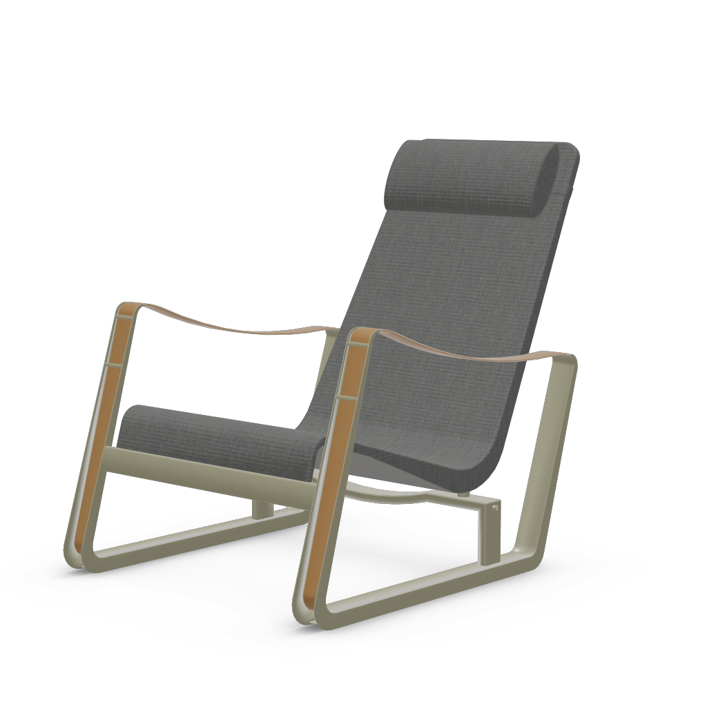 Cite Lounge Chair (Prouve Gris Vermeer powder-coated (smooth)) by Vitra