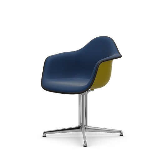 Eames Plastic Armchair DAL (with full upholstery) (Colour of seat shell - mustard) (Request Info)