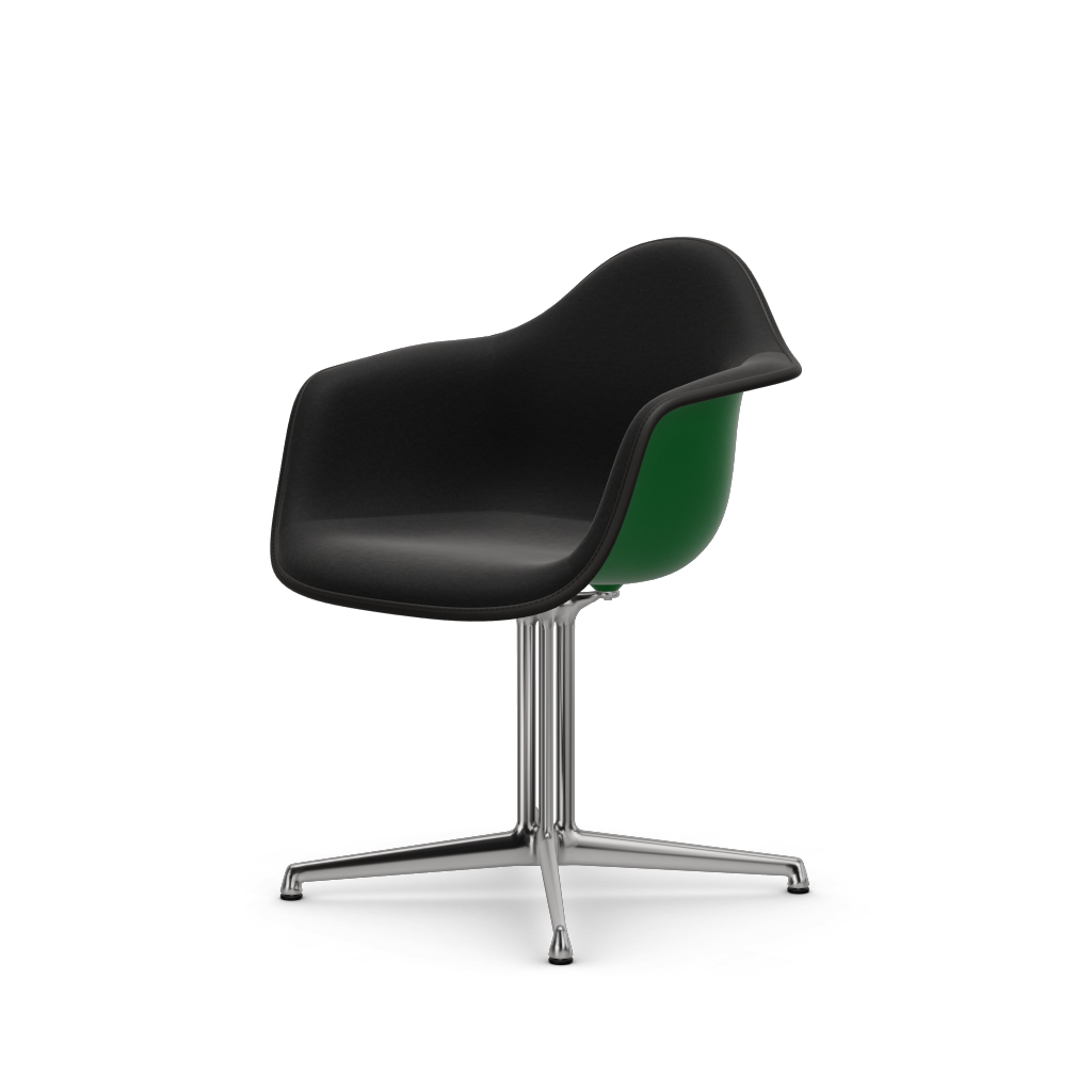 Eames Plastic Armchair DAL (with full upholstery) (Colour of seat shell - green) (Request Info)