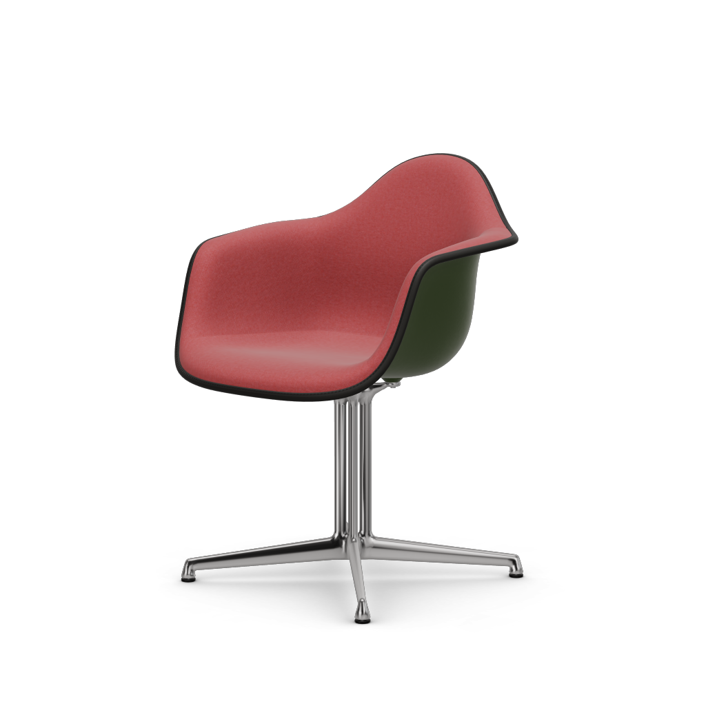 Eames Plastic Armchair DAL (with full upholstery) (Colour of seat shell - forest) (Request Info)