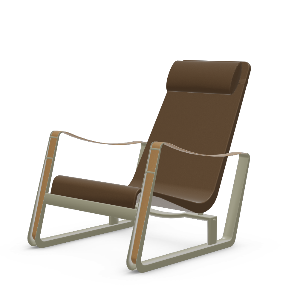 Cite Lounge Chair (Prouve Gris Vermeer powder-coated (smooth)) by Vitra