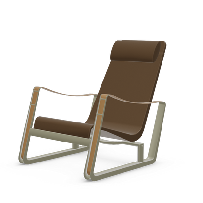 Cite Lounge Chair (Prouve Gris Vermeer powder-coated (smooth)) by Vitra
