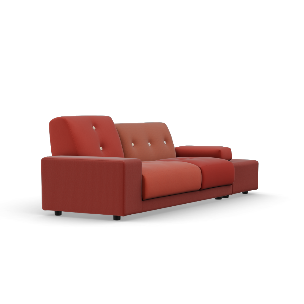 Polder Sofa by Vitra #Fabric mix "The Earth Reds"/armrest left/ sitting right/light