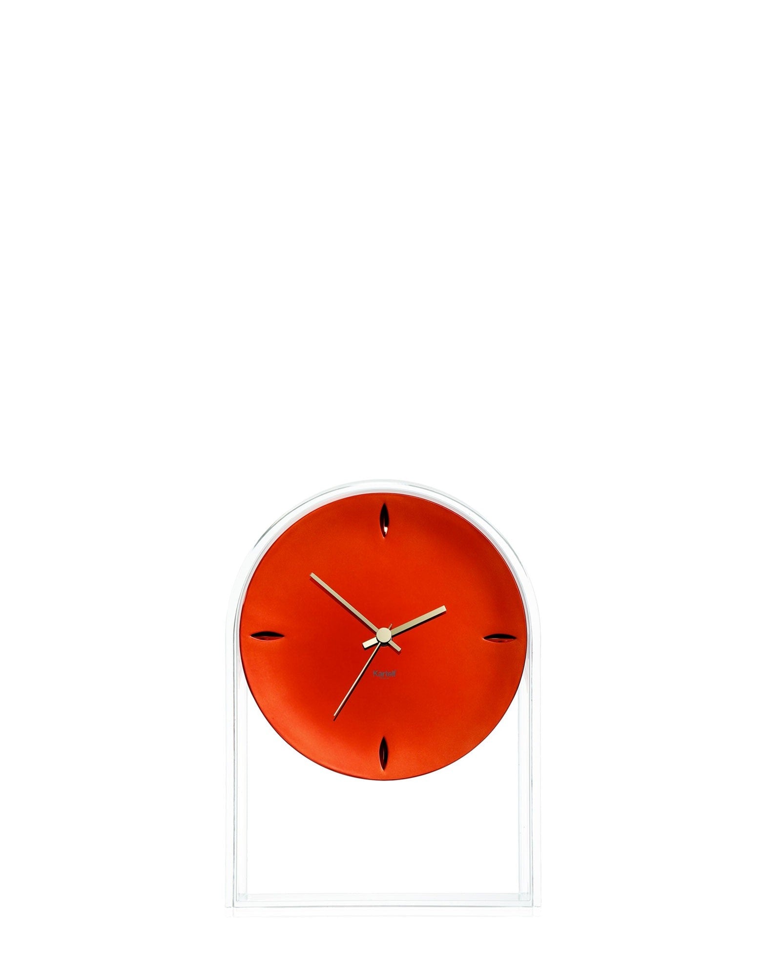 Air Du Temps Table Clock by Kartell #CRYSTAL/RED