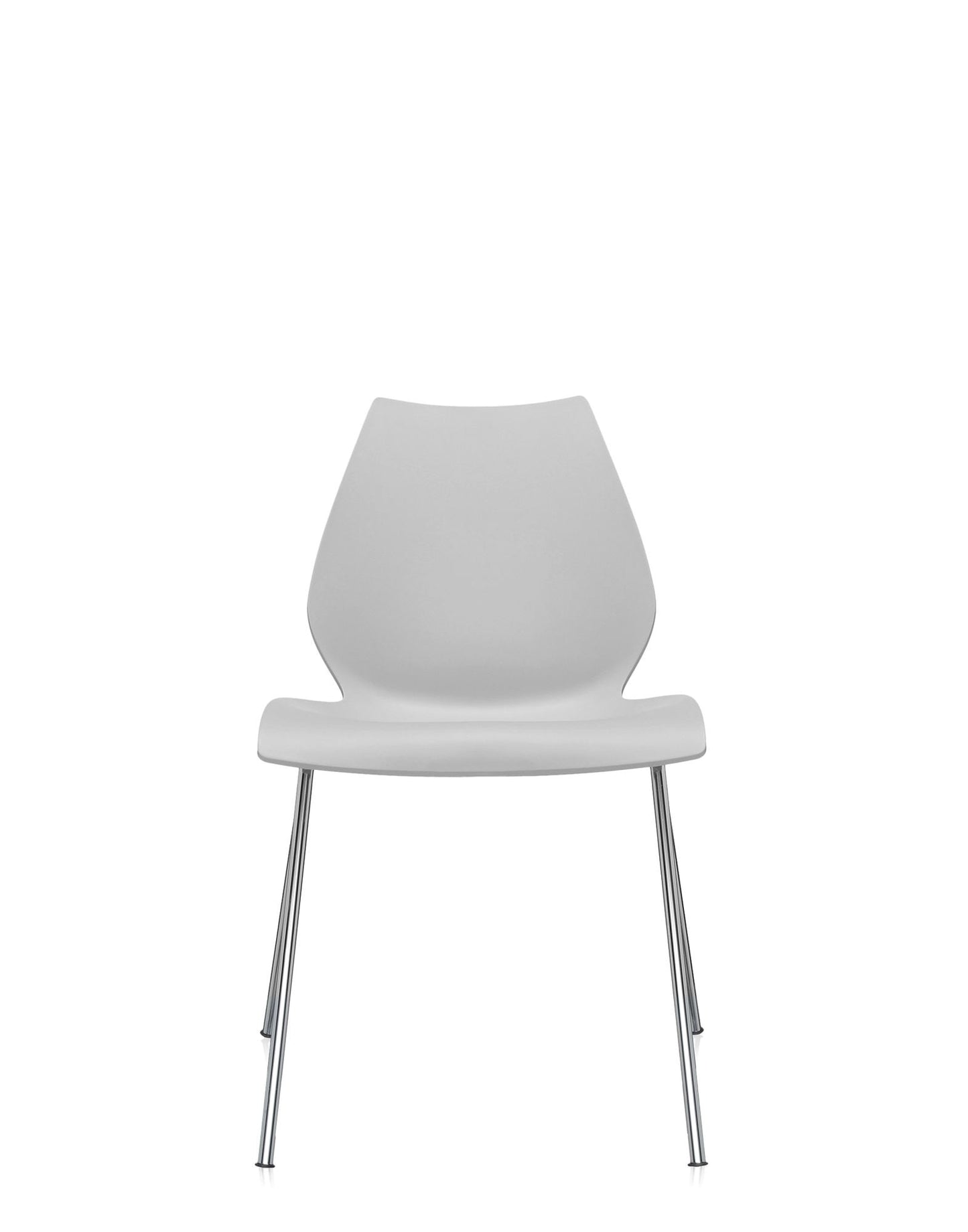 Maui Chair by Kartell #LIGHT GREY/CHROME STEEL/