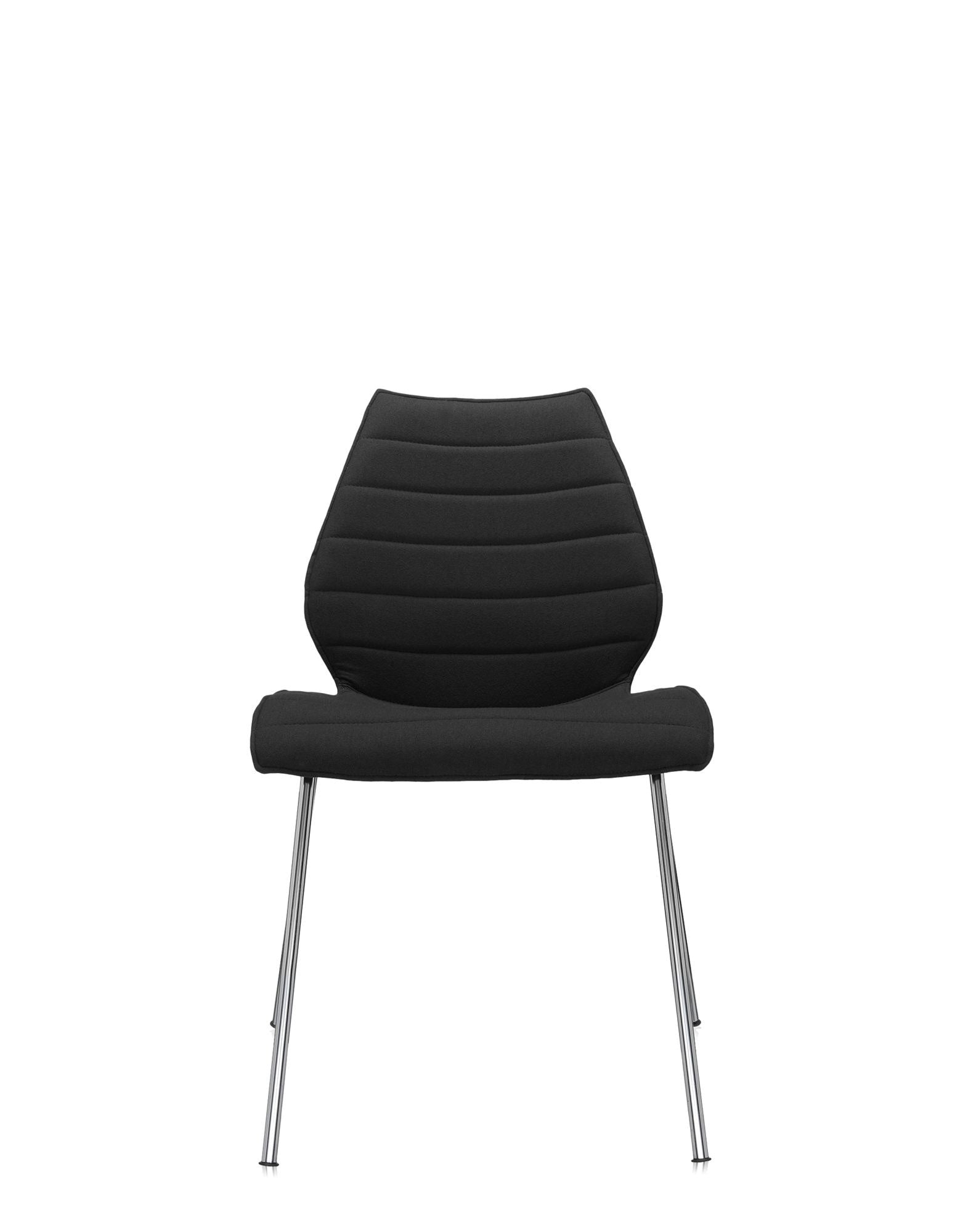 Maui Soft Chair by Kartell #TREVIRA/BLACK/CHROME STEEL