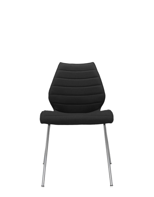 Maui Soft Chair by Kartell #TREVIRA/BLACK/CHROME STEEL