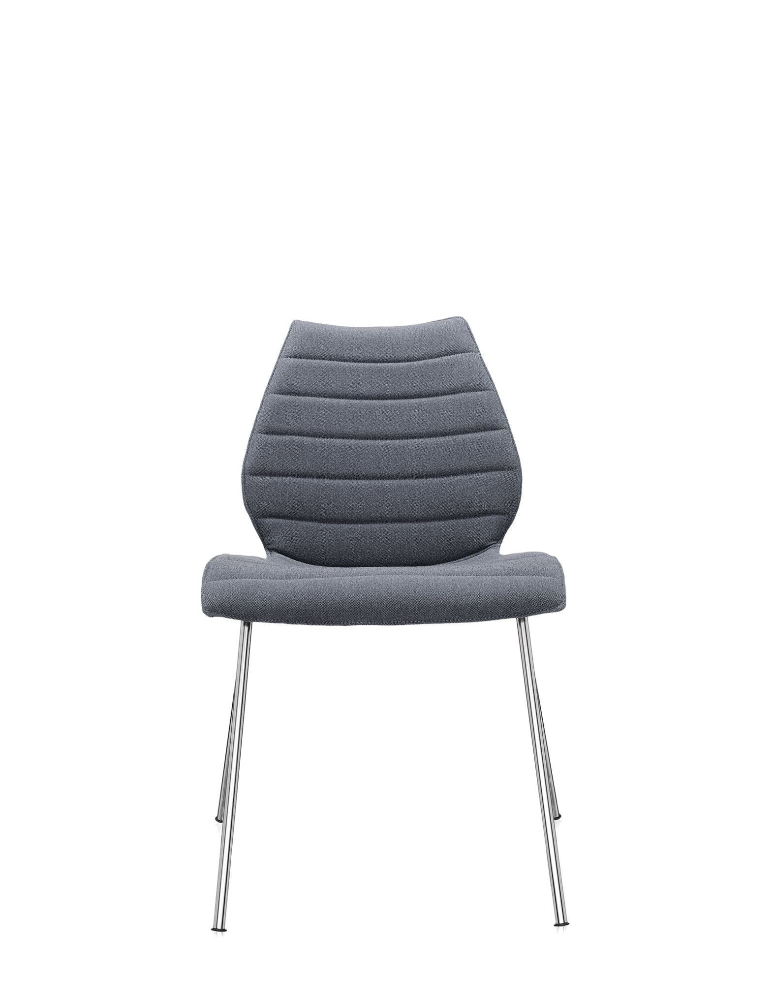 Maui Soft Chair by Kartell #TREVIRA/GREY TREVIRA/CHROME STEEL