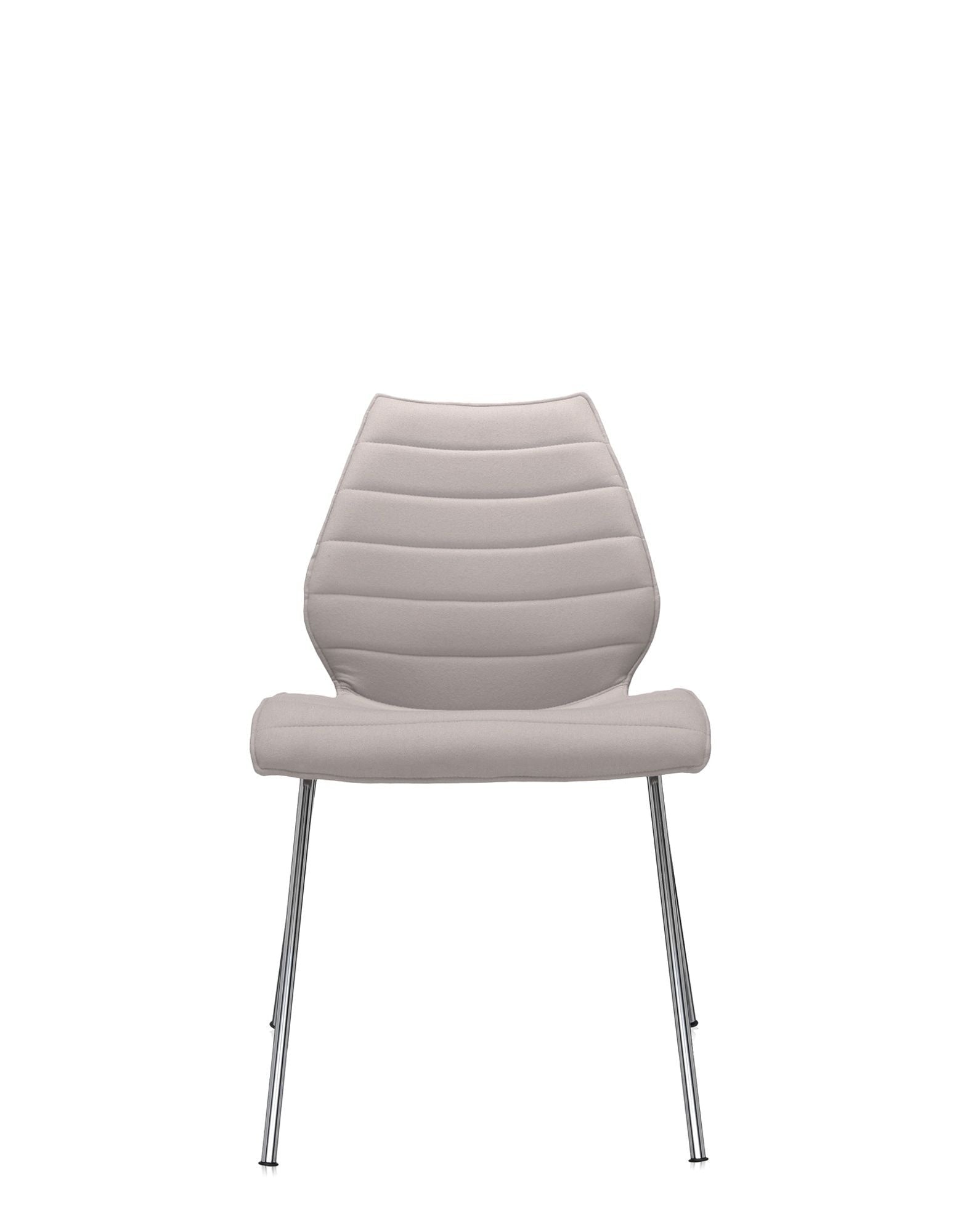 Maui Soft Chair by Kartell #TREVIRA/BEIGE/CHROME STEEL