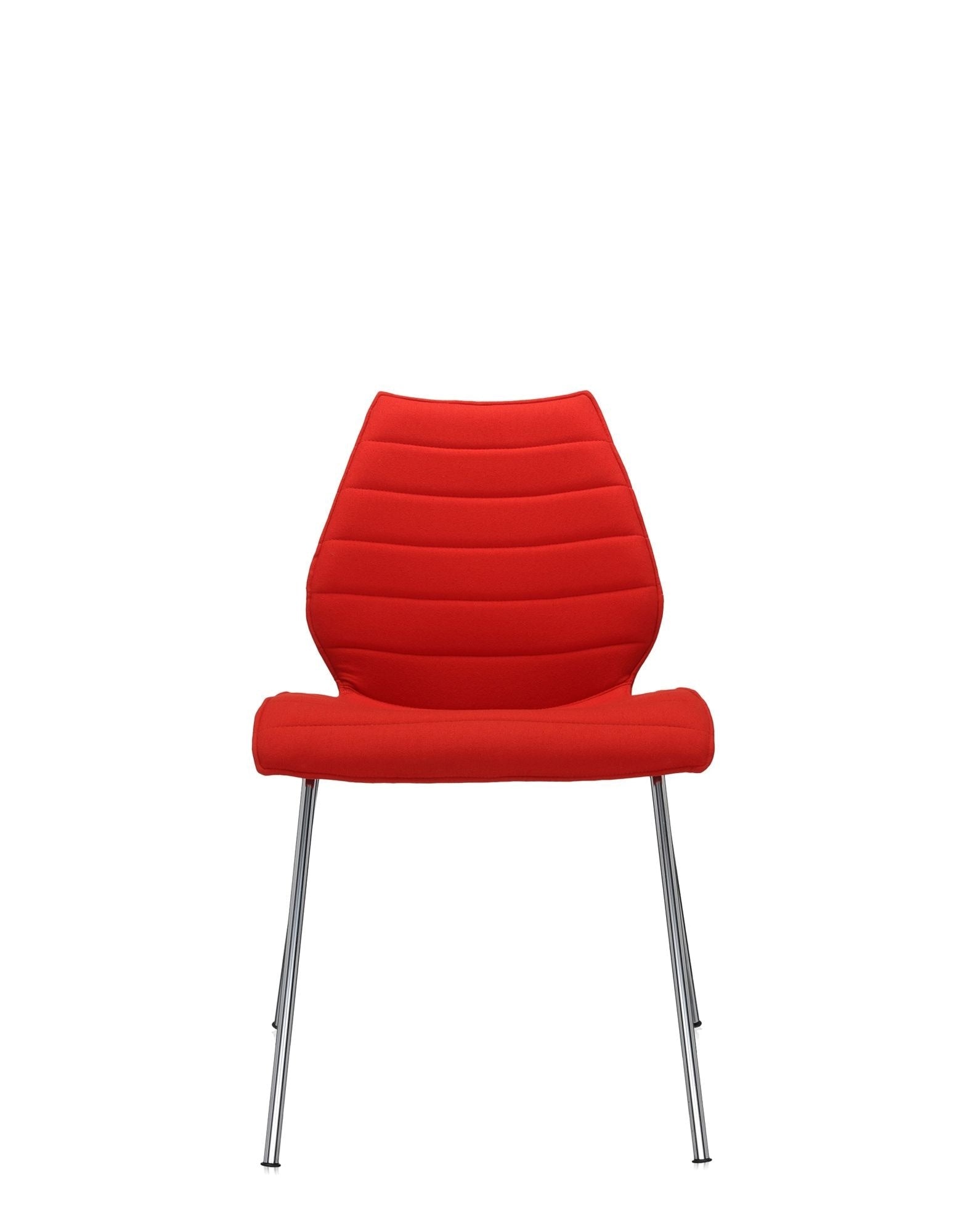 Maui Soft Chair by Kartell #TREVIRA/RED TREVIRA/CHROME STEEL