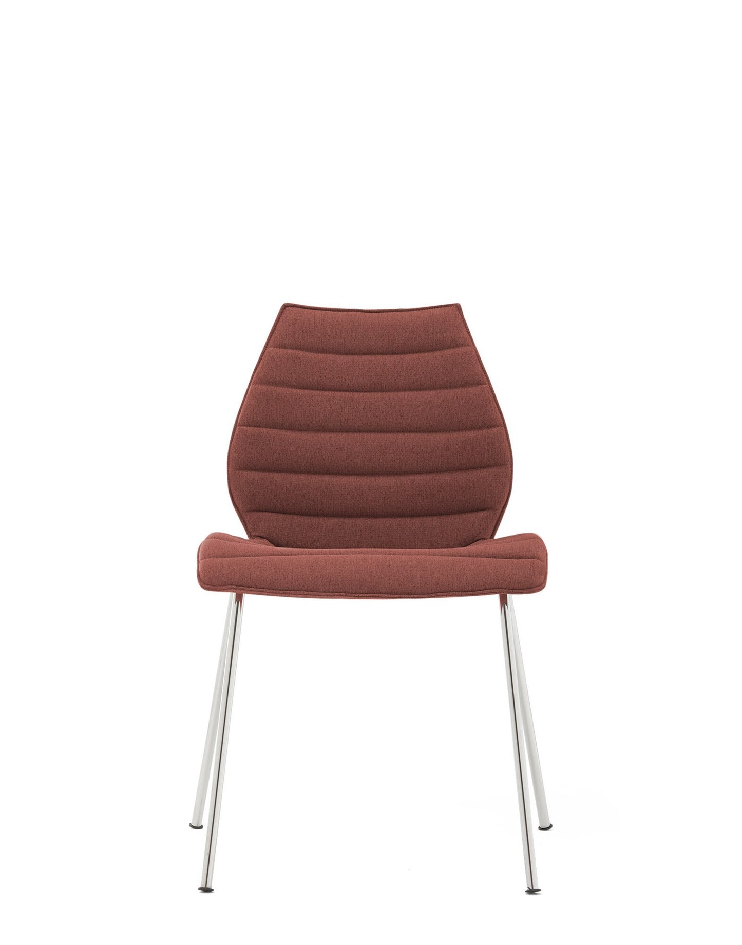 Maui Soft Chair by Kartell #NOMA/BRICK RED/CHROME STEEL