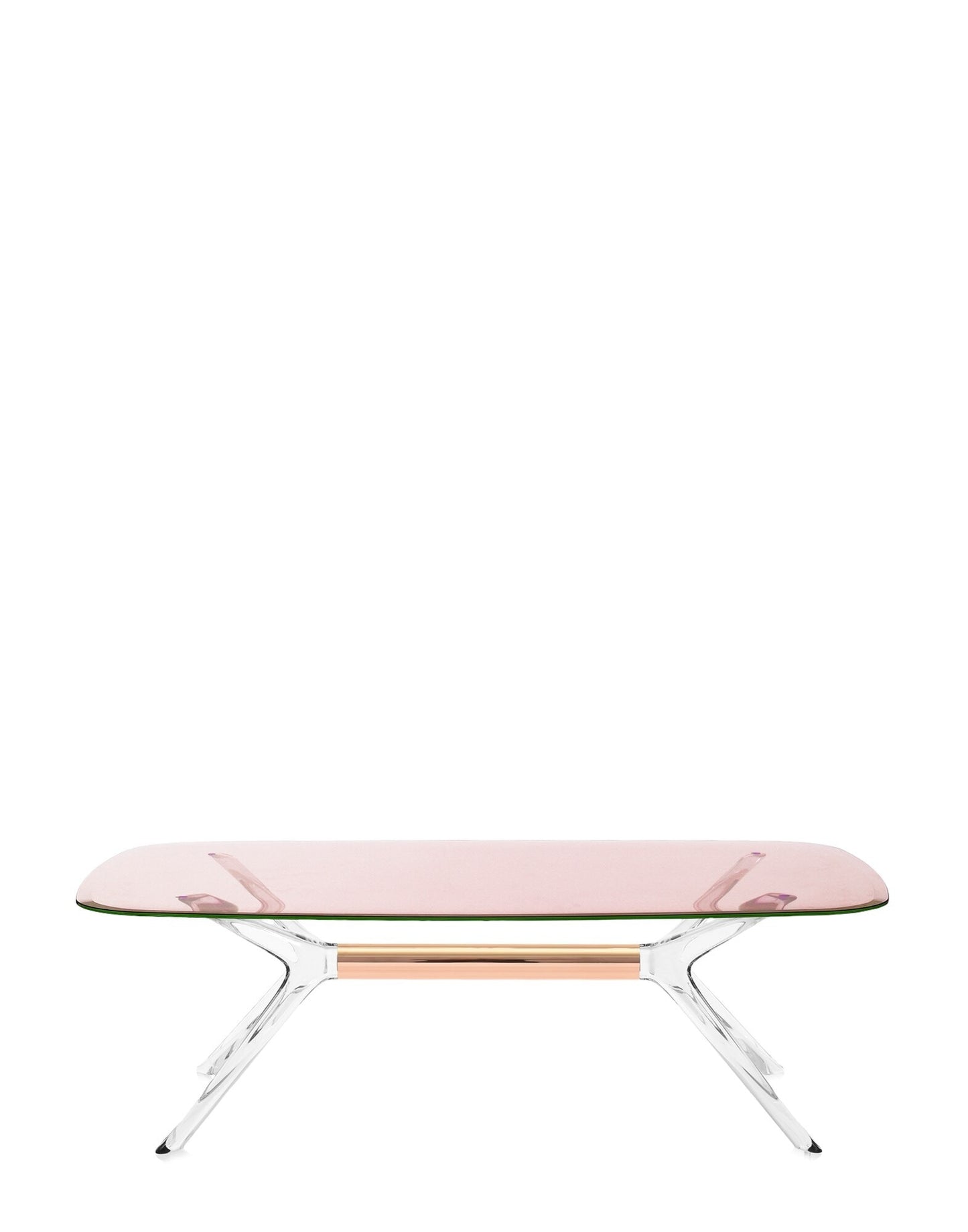 Blast Rectangular Coffee Table by Kartell #PINK/CRYSTAL BRONZE DETAIL/