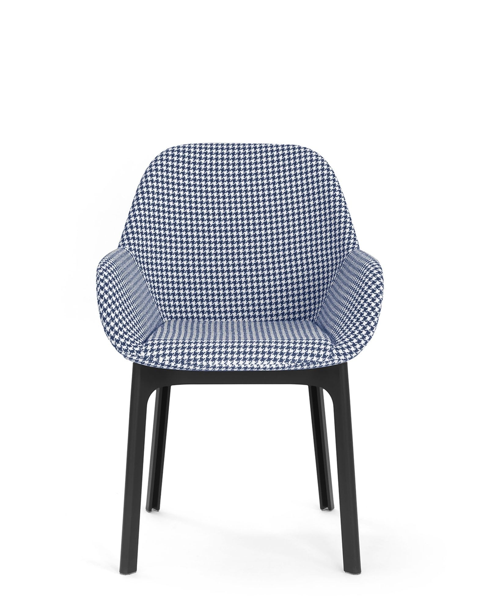 Clap Armchair by Kartell #Embossed fabric/HOUNDSTOOTH BLUE/BLACK