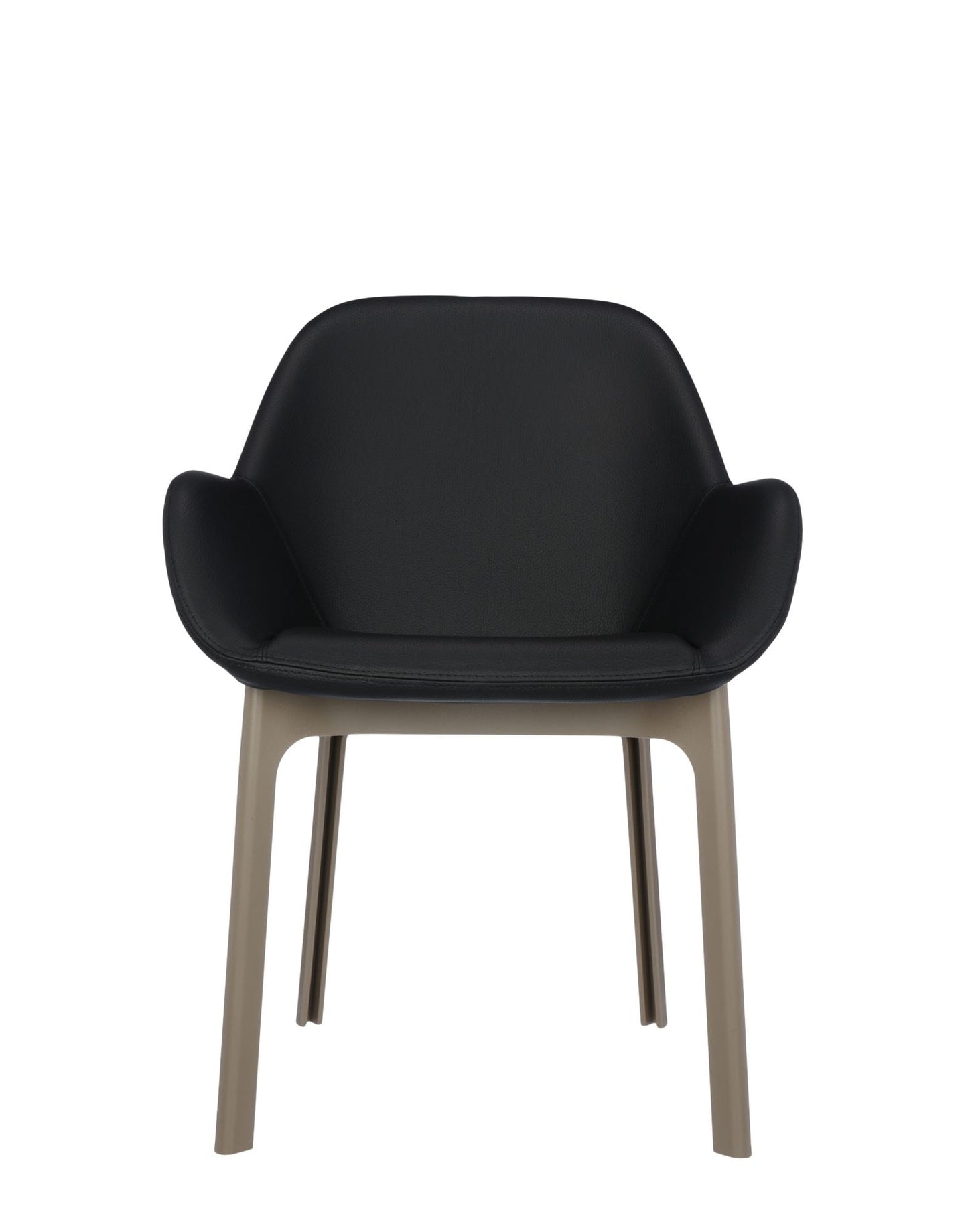 Clap Armchair by Kartell #PVC/GLOSSY BLACK/TAUPE