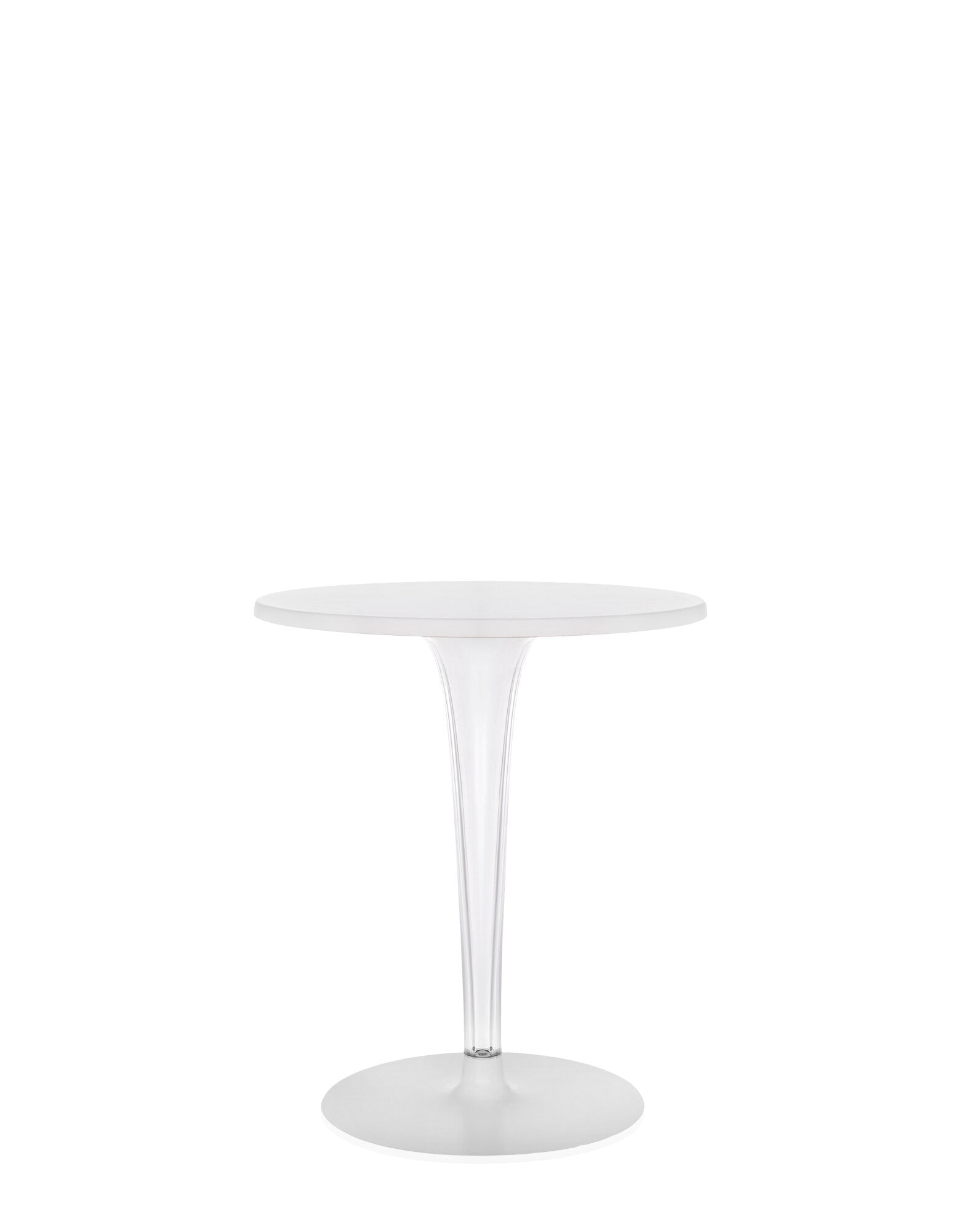 Top Top Per DR. YES Round Bar Table by Kartell #WHITE/60 cm/Transparent PMMA