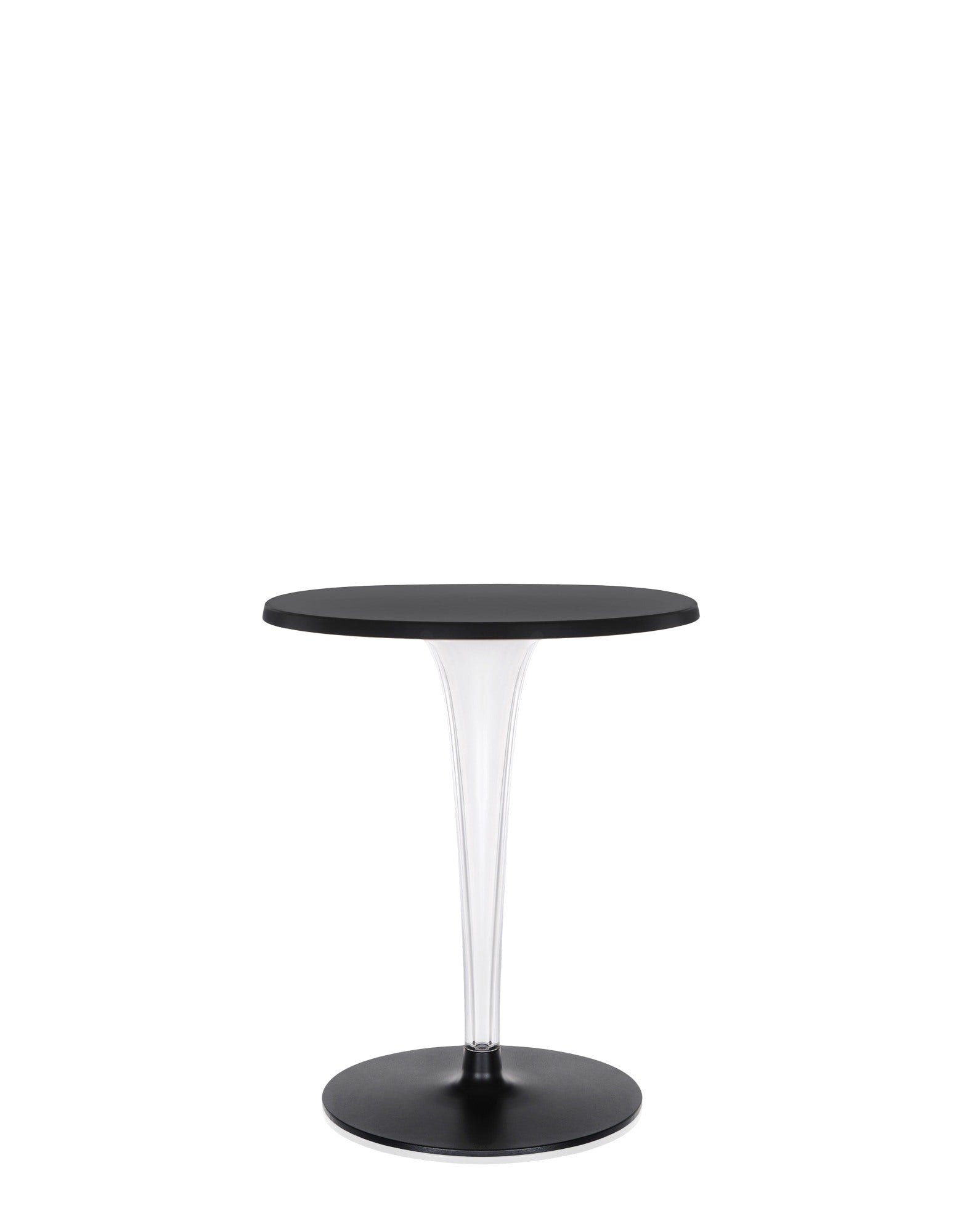 Top Top Per DR. YES Round Bar Table by Kartell #BLACK/60 cm/Transparent PMMA