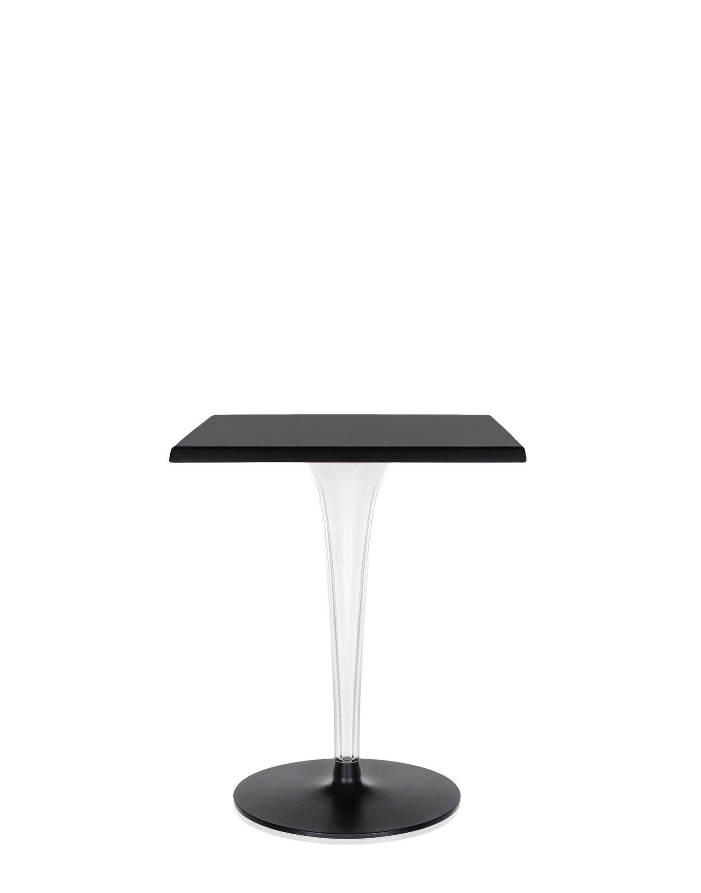 Top Top Per DR. YES Square Bar Table by Kartell #BLACK/60 cm/Transparent PMMA