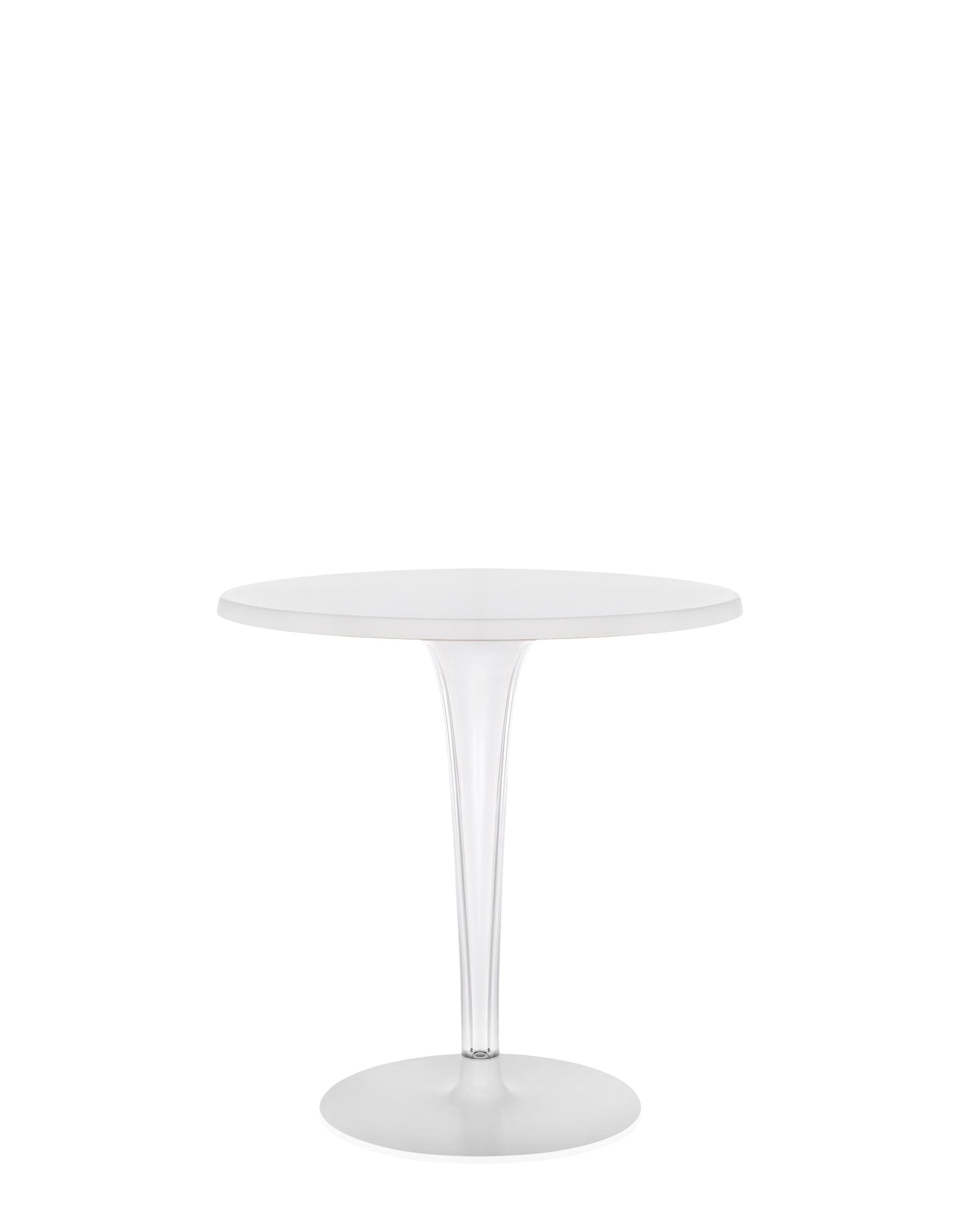 Top Top Per DR. YES Round Bar Table by Kartell #WHITE/70 cm/Transparent PMMA