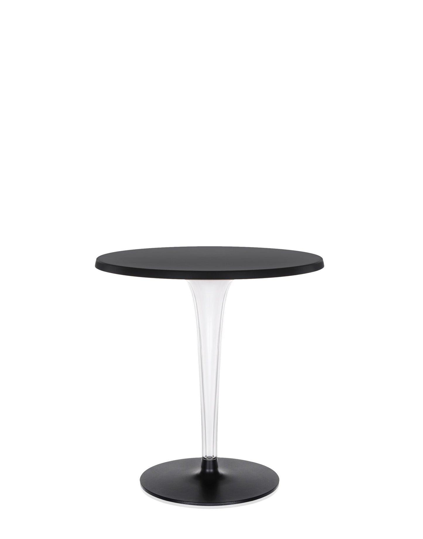 Top Top Per DR. YES Round Bar Table by Kartell #BLACK/70 cm/Transparent PMMA