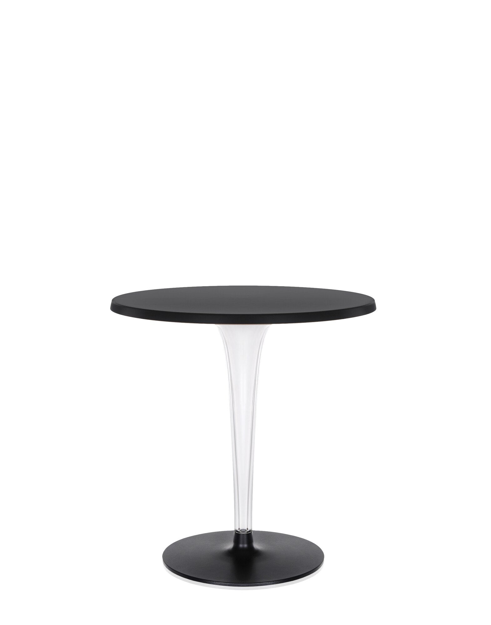 Top Top Per DR. YES Round Bar Table by Kartell #BLACK/70 cm/Transparent PMMA