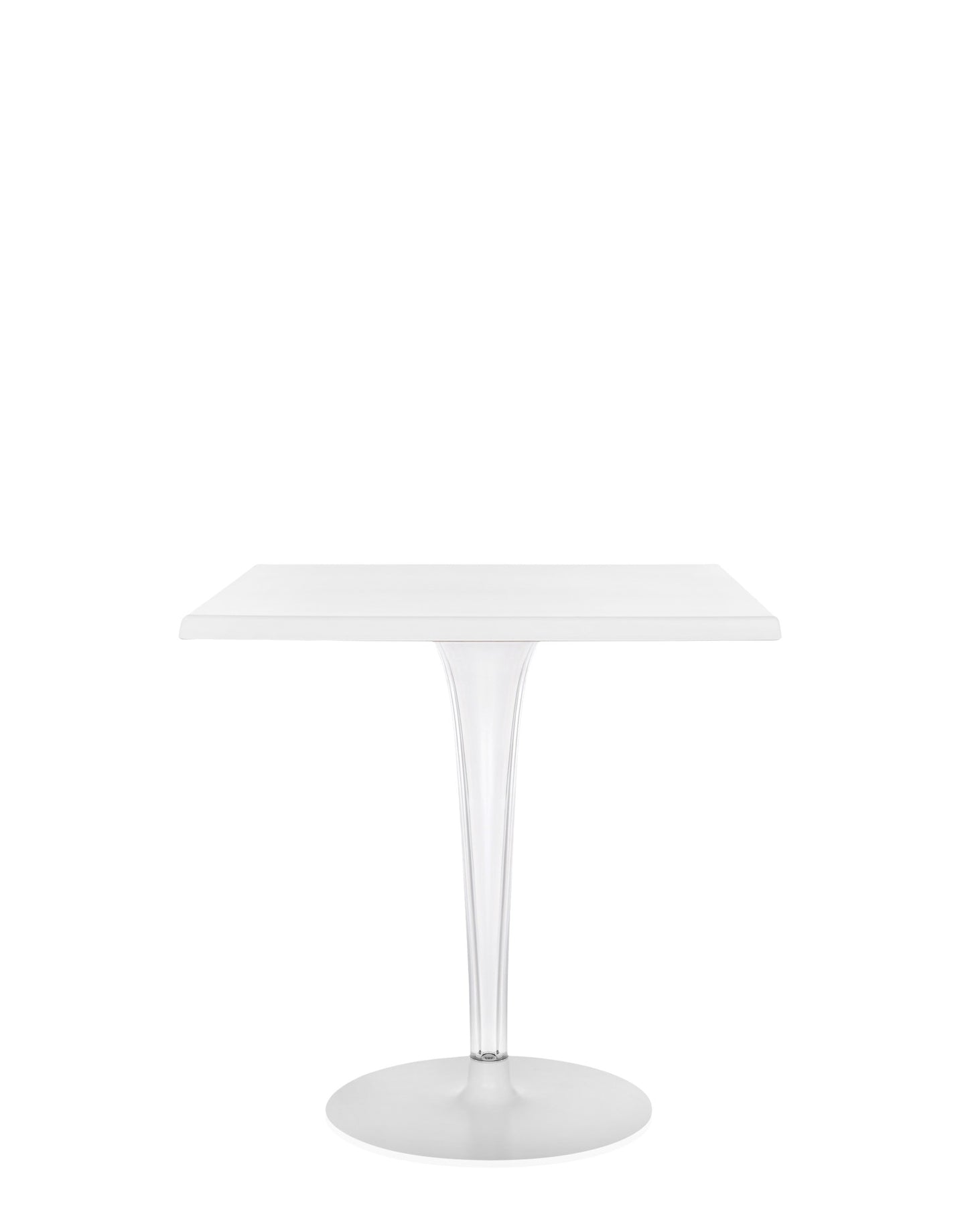 Top Top Per DR. YES Square Bar Table by Kartell #WHITE/70 cm/Transparent PMMA