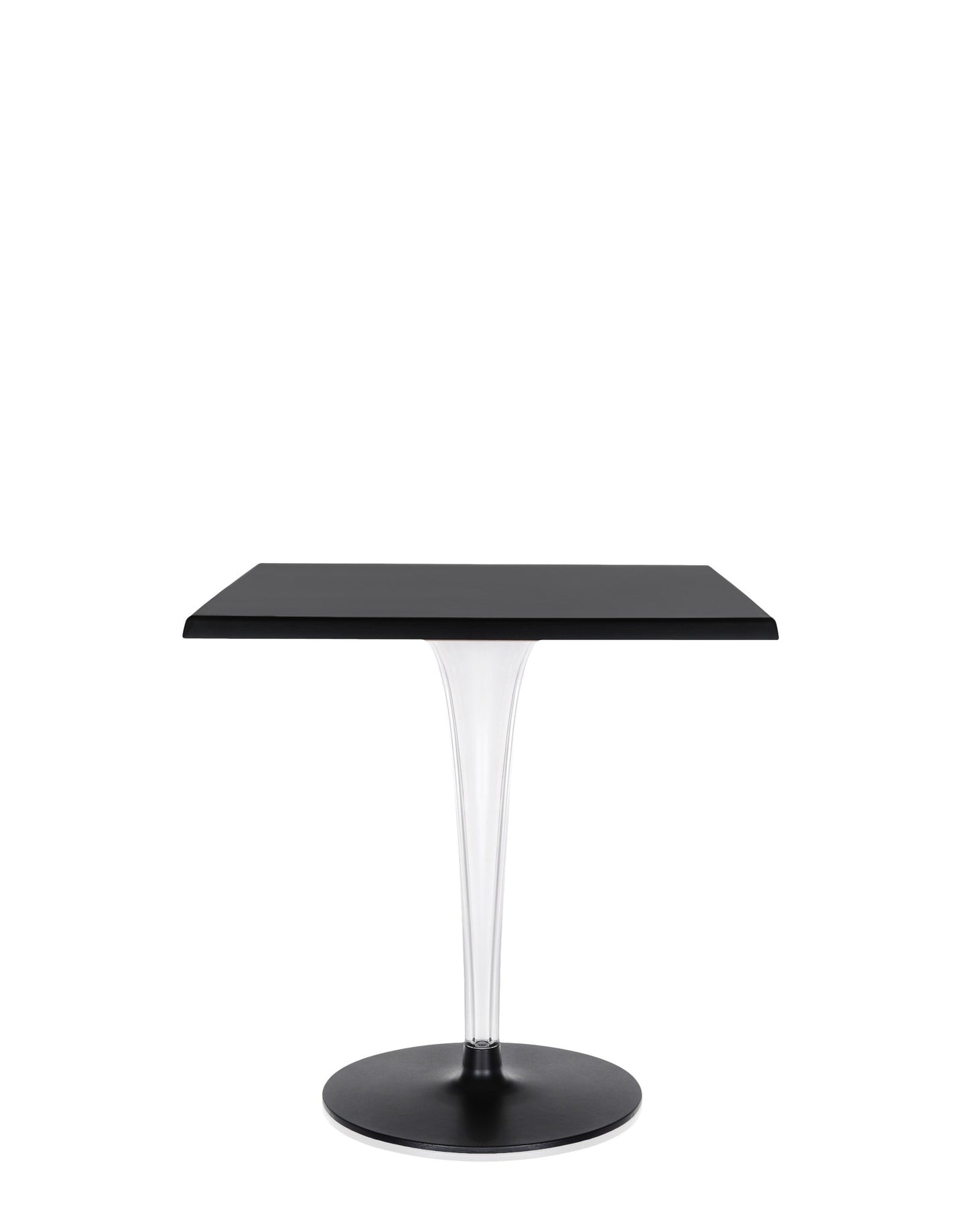 Top Top Per DR. YES Square Bar Table by Kartell #BLACK/70 cm/Transparent PMMA