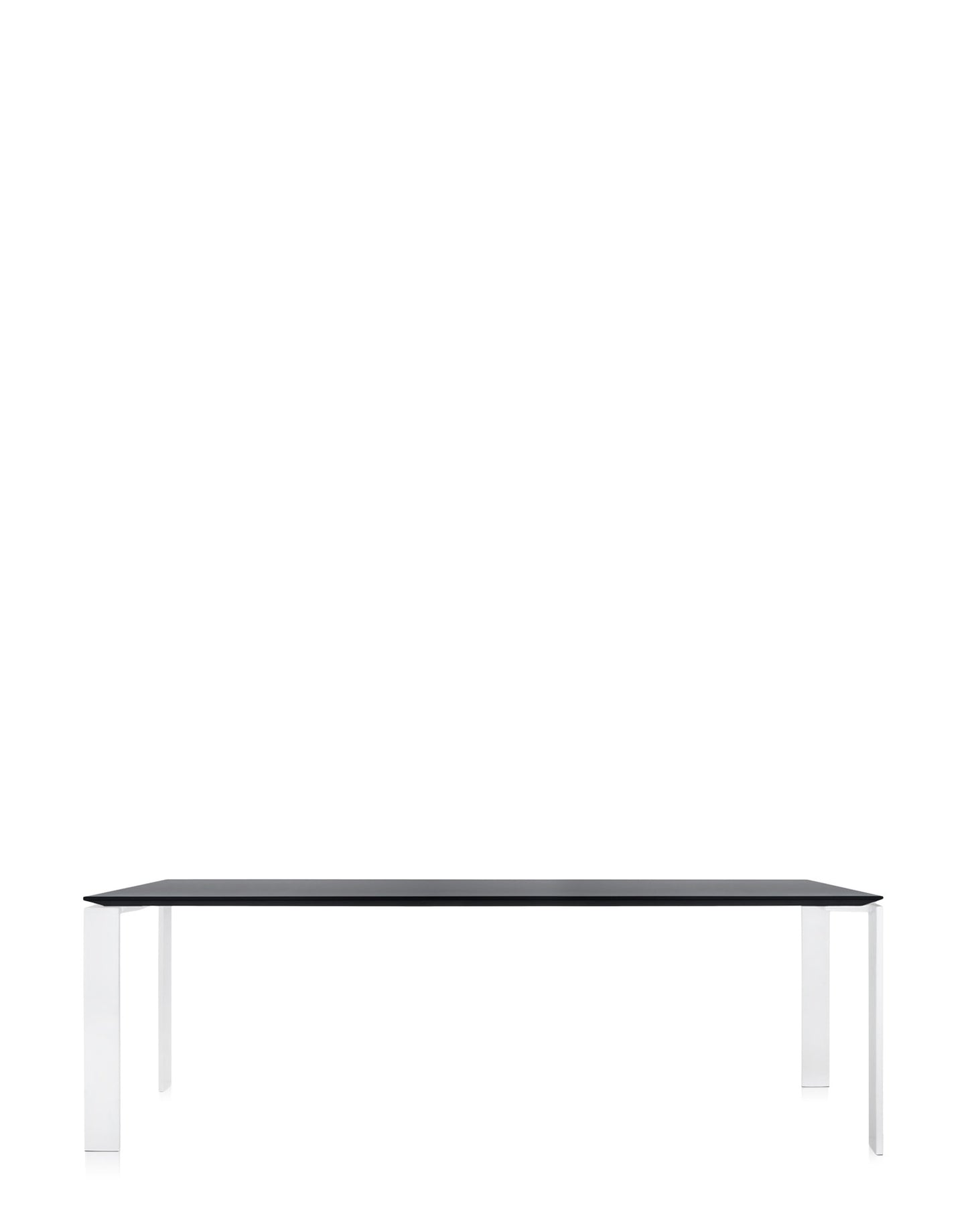 Four Soft Touch Desk by Kartell #WHITE/BLACK/223x79 cm/