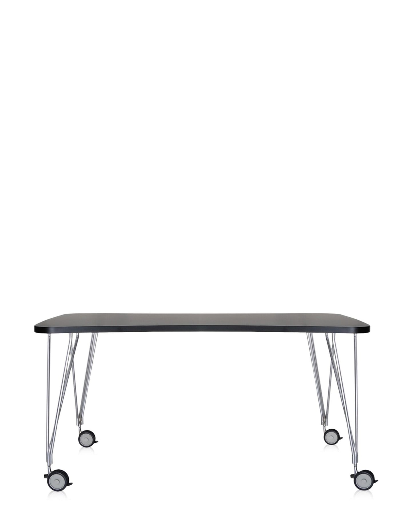 Max Desk (with Wheels) by Kartell #SLATE/CHROME/160x80 cm/