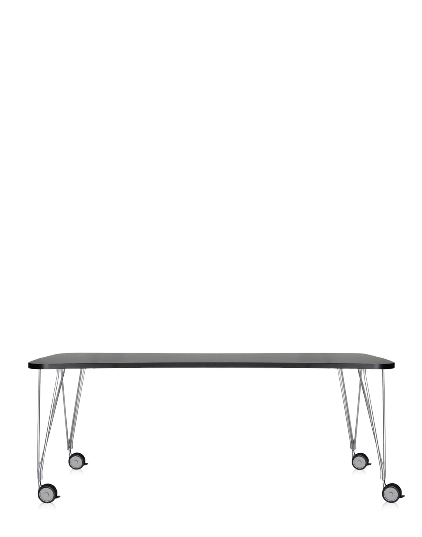 Max Desk (with Wheels) by Kartell #SLATE/CHROME/190X90 cm/