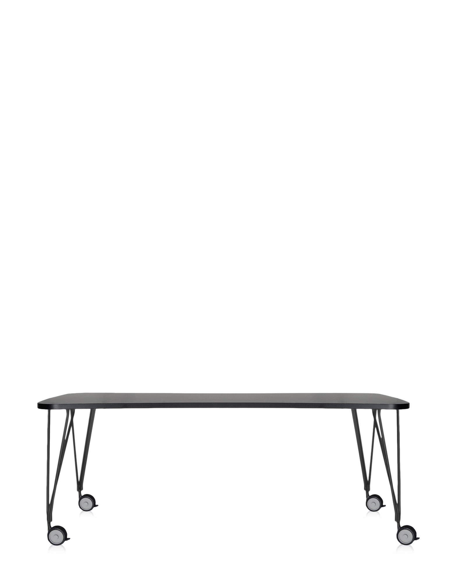 Max Desk (with Wheels) by Kartell #SLATE/BLACK/190X90 cm/