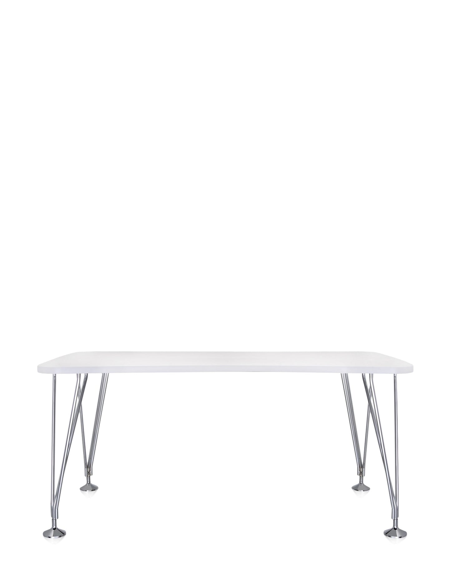 Max Desk by Kartell #WHITE ZINC/CHROMIUM/160x80 cm/