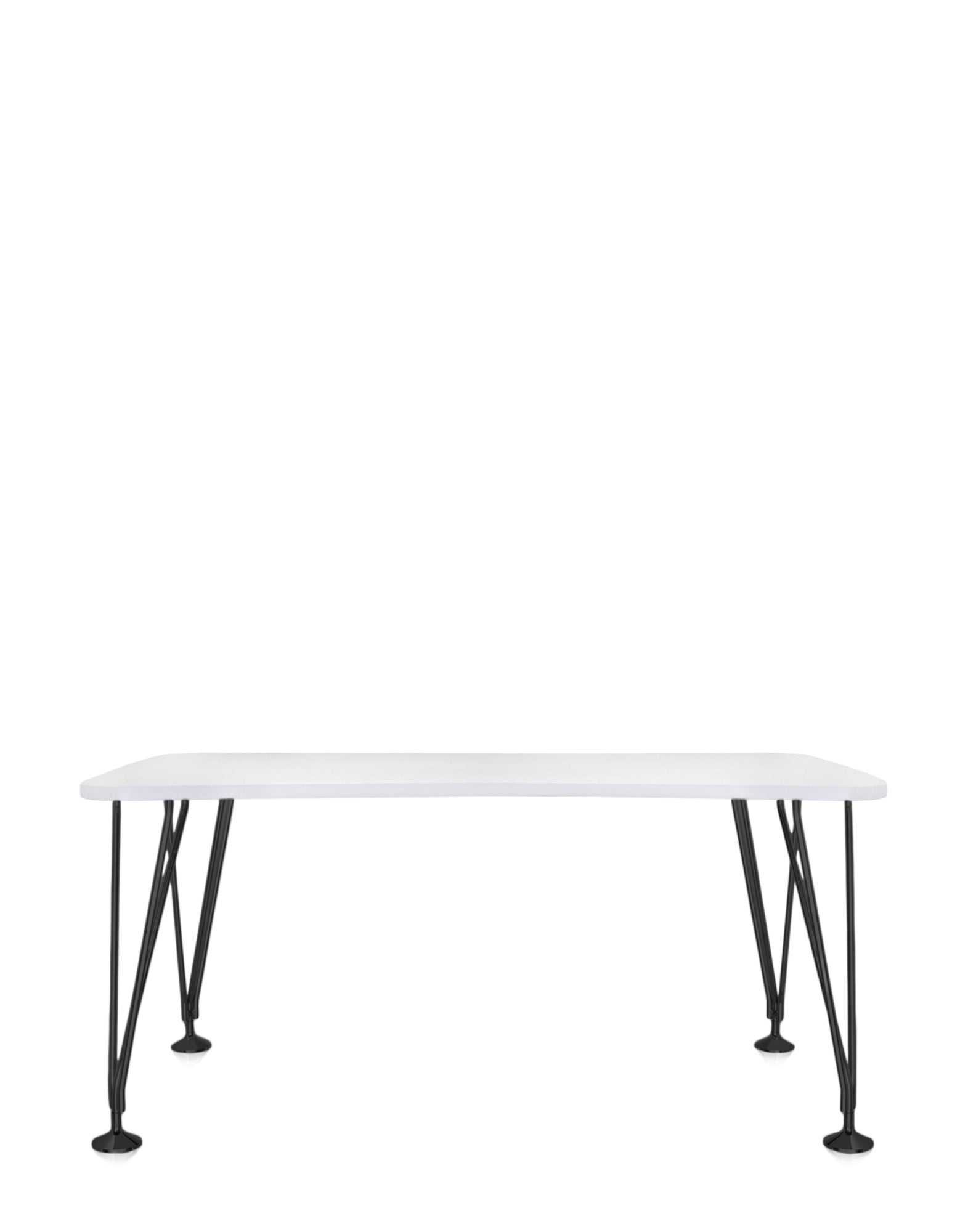 Max Desk by Kartell #WHITE ZINC/BLACK/160x80 cm/