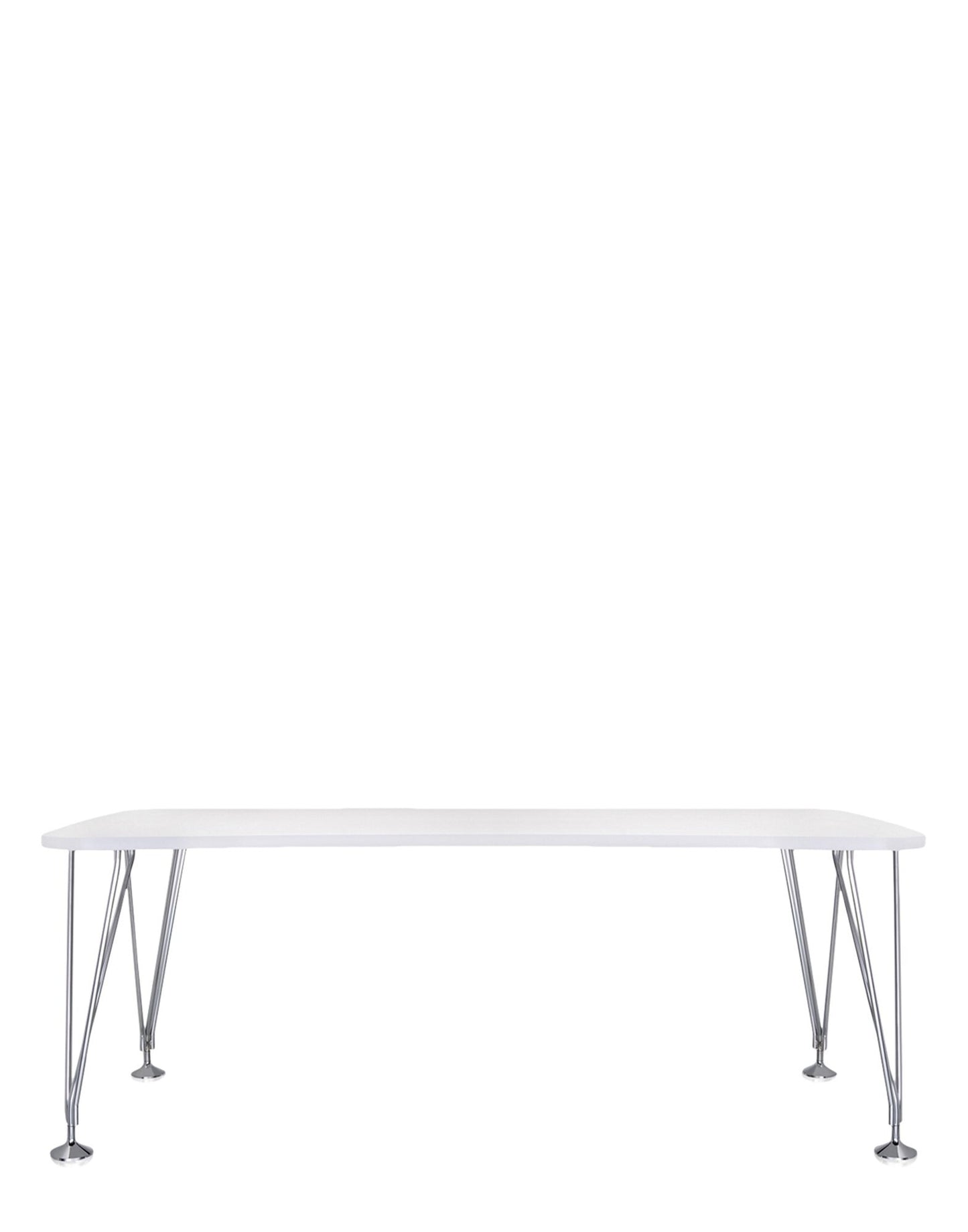 Max Desk by Kartell #WHITE ZINC/CHROMIUM/190X90 cm/