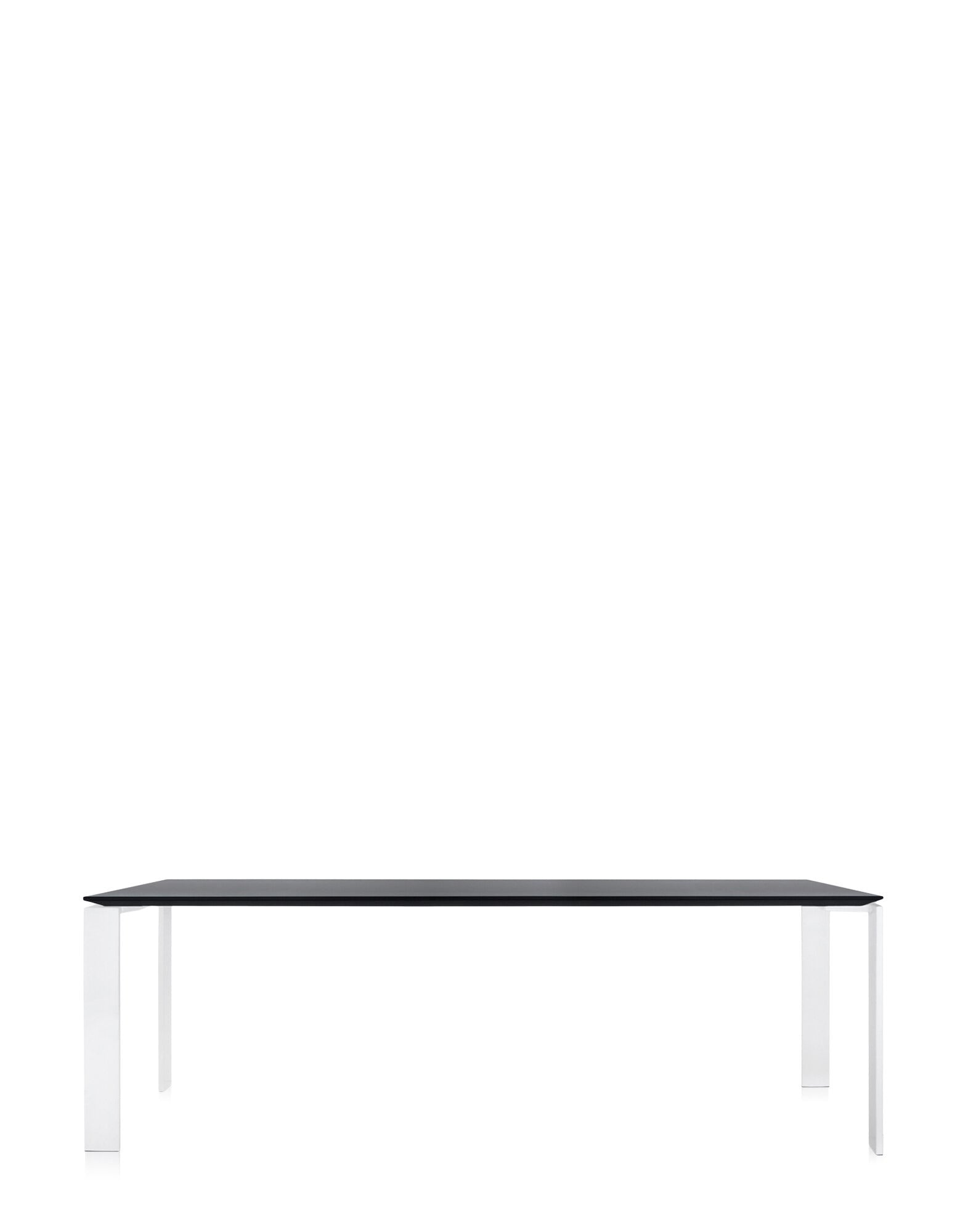 Four Rectangular Desk by Kartell #WHITE/BLACK/223x79 cm/