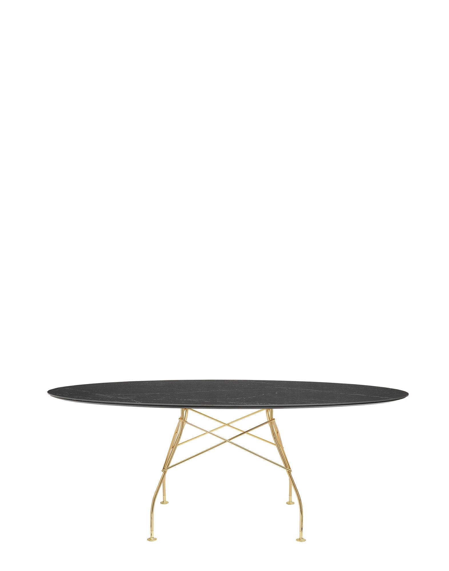 Glossy Marble Oval Table by Kartell