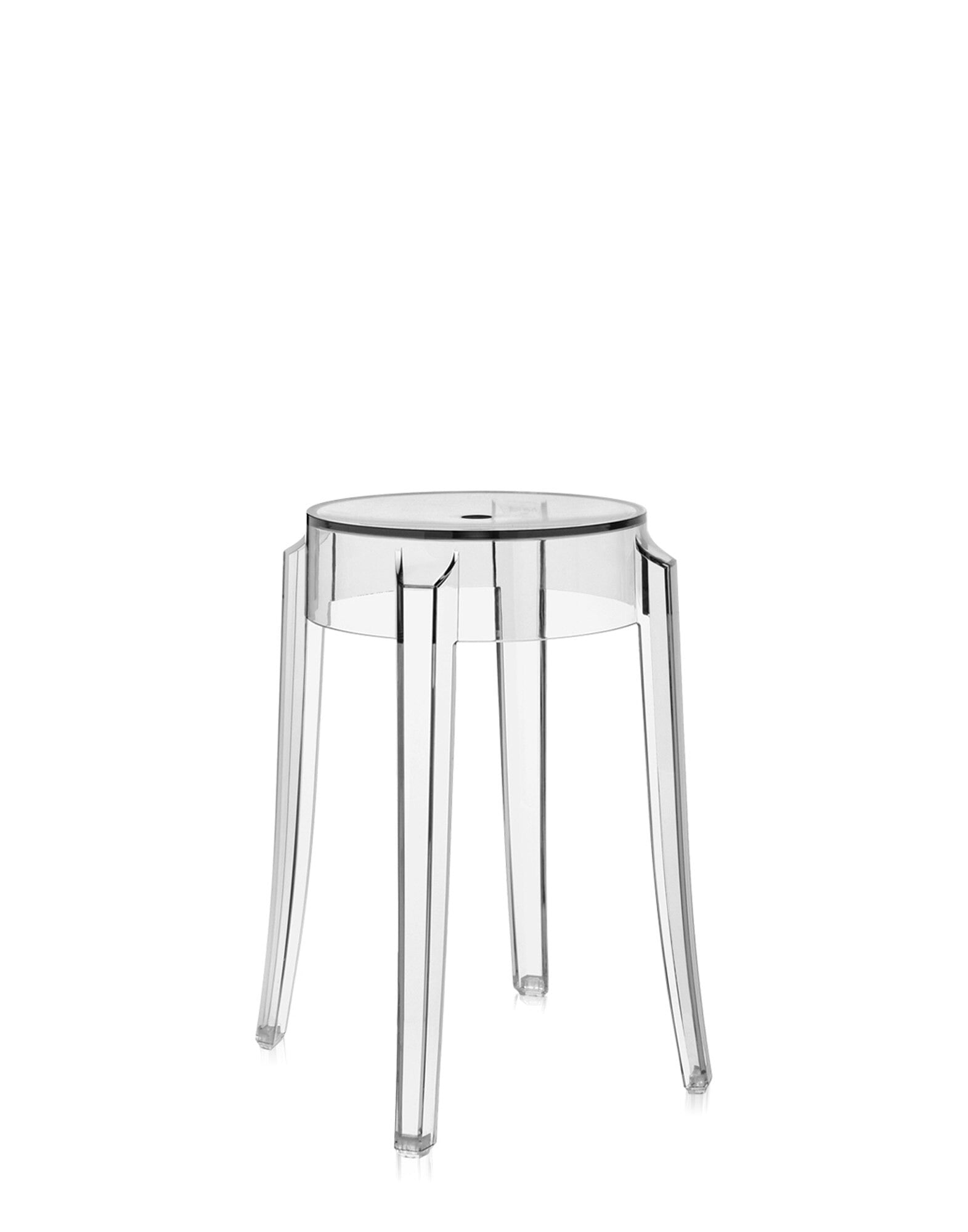 Charles Ghost Stool by Kartell #CRYSTAL/46 CM/