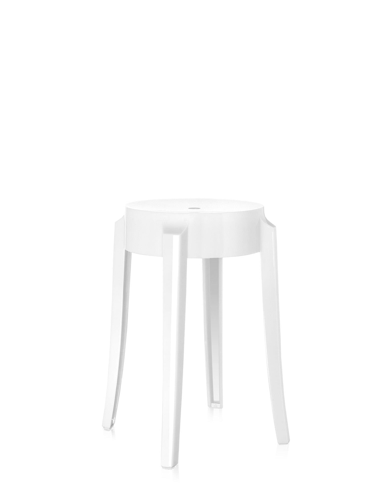 Charles Ghost Stool by Kartell #GLOSSY WHITE/46 CM/