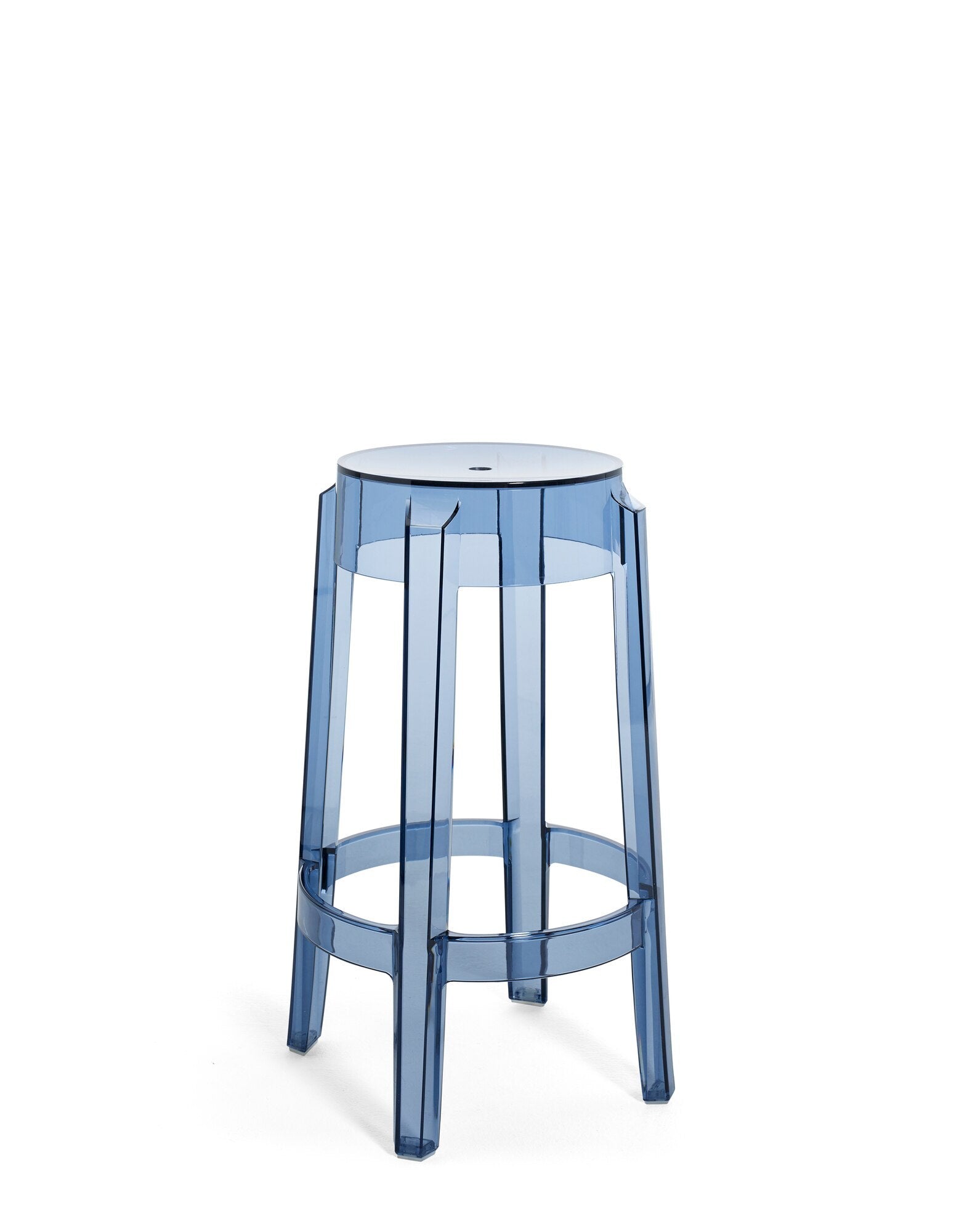 Charles Ghost Bar Stool by Kartell #POWDER/65 CM/