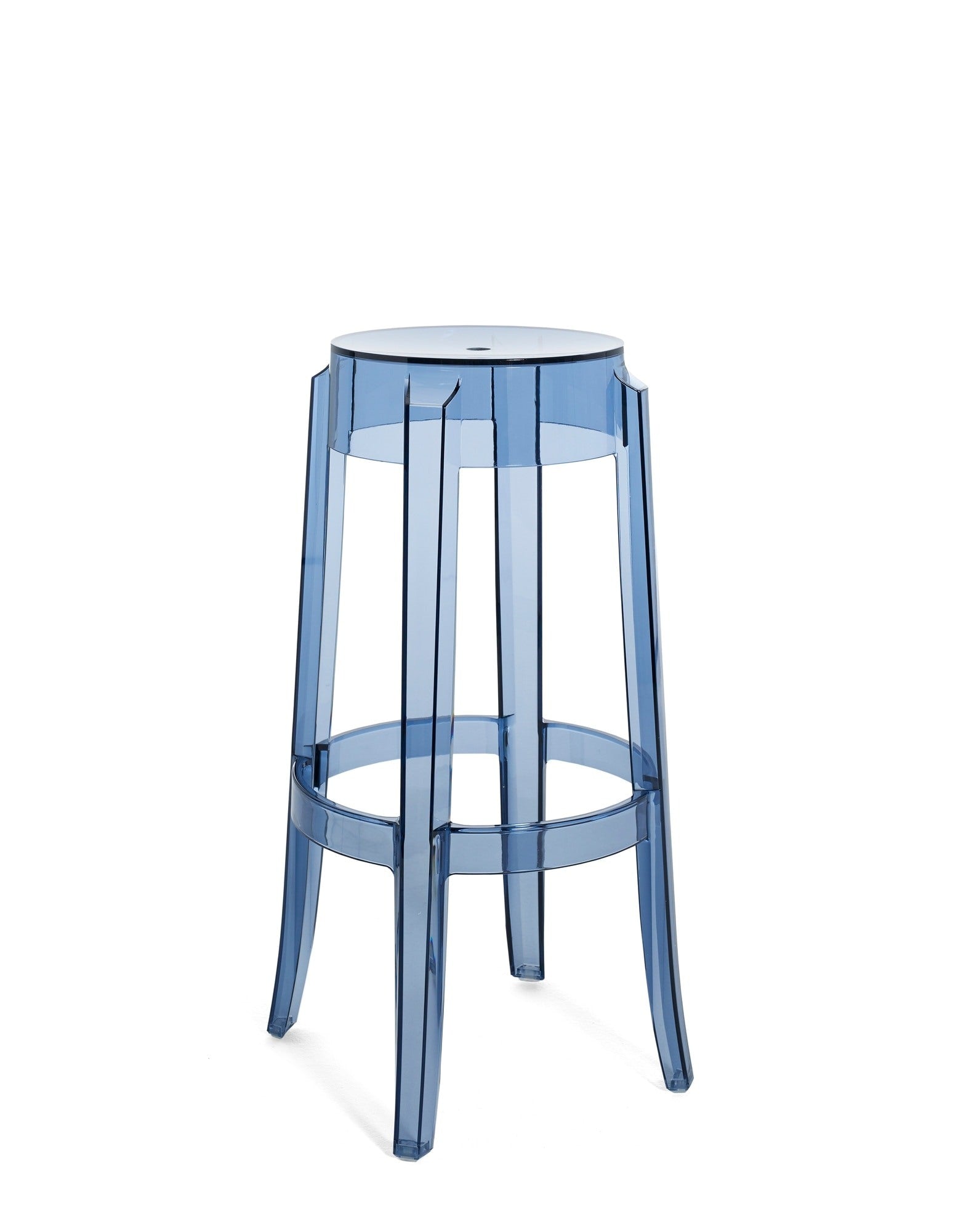 Charles Ghost Bar Stool by Kartell #POWDER/75 CM/