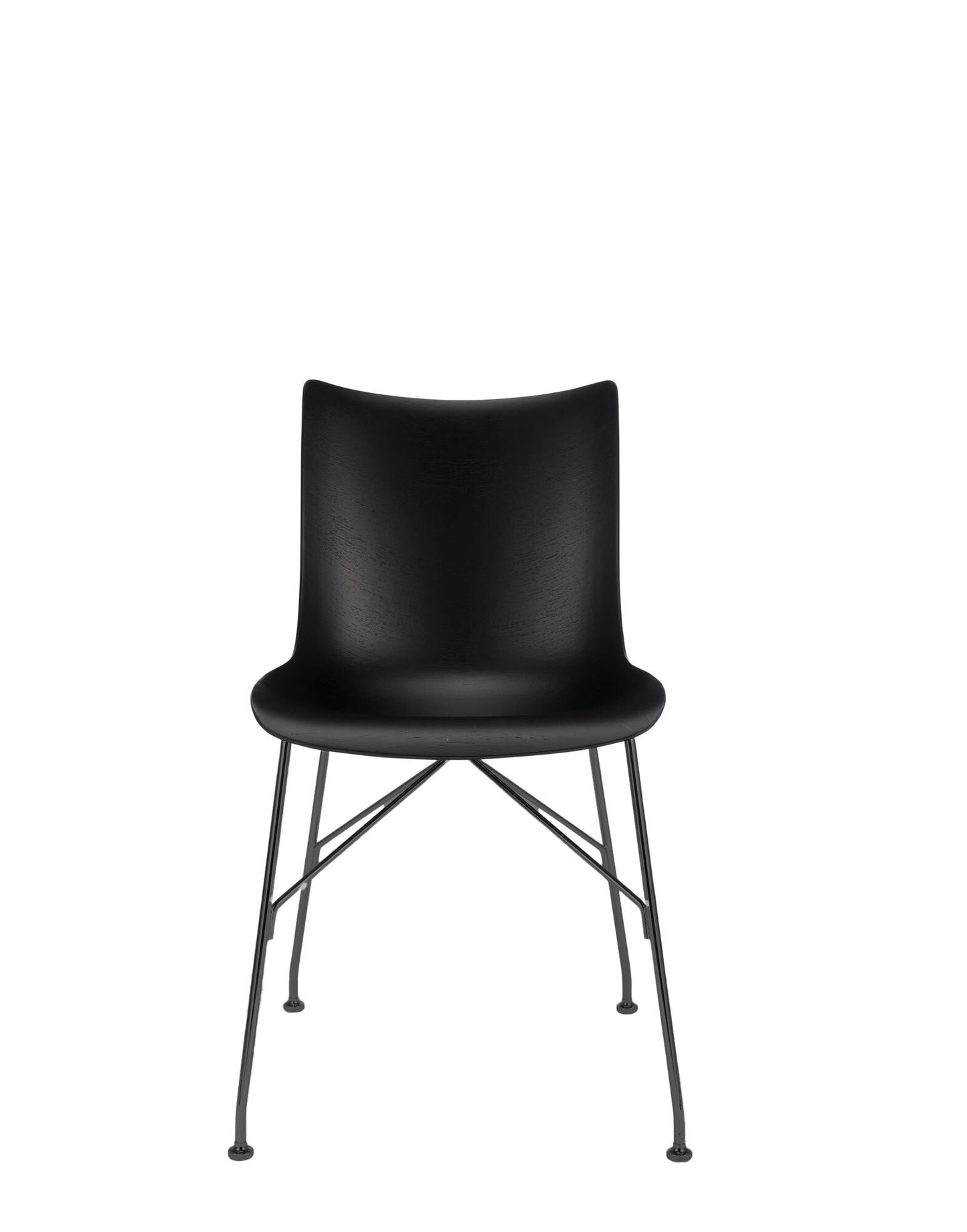 P/WOOD Chair by Kartell #BLACK WOOD/BLACK/BASIC VENEER/