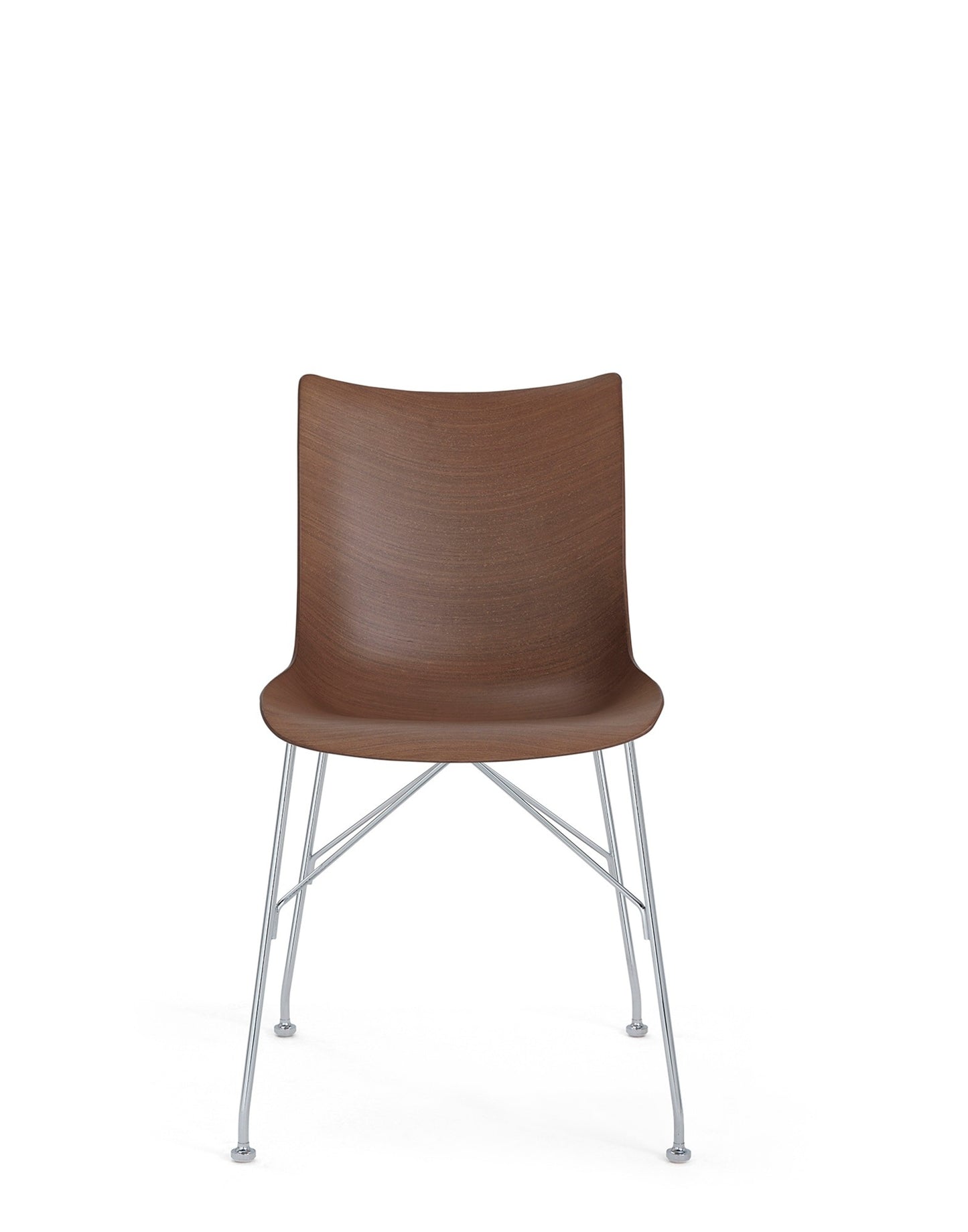 P/WOOD Chair by Kartell #DARK WOOD/BLACK/BASIC VENEER/