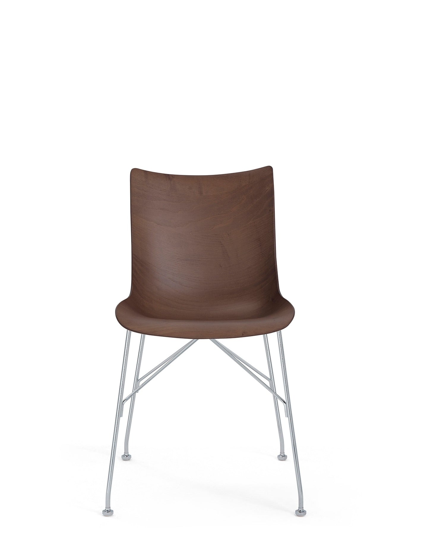 P/WOOD Chair by Kartell #DARK WOOD/BLACK/SLATTED ASH/