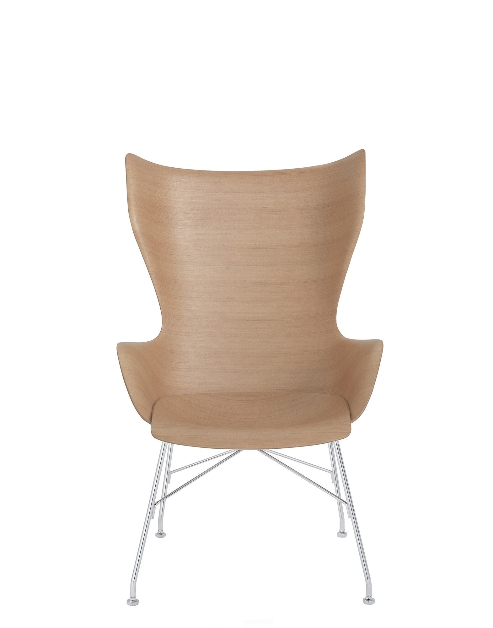 K/WOOD Armchair by Kartell #basic veneer/LIGHT WOOD / CHOME/