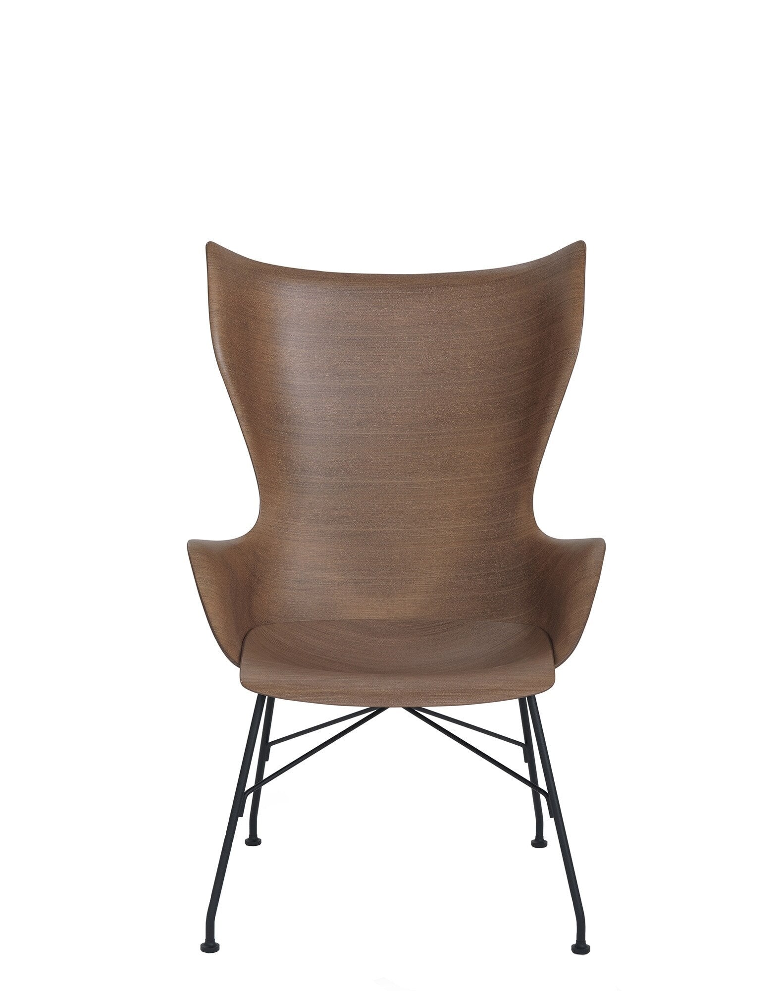 K/WOOD Armchair by Kartell #basic veneer/DARK WOOD / BLACK/