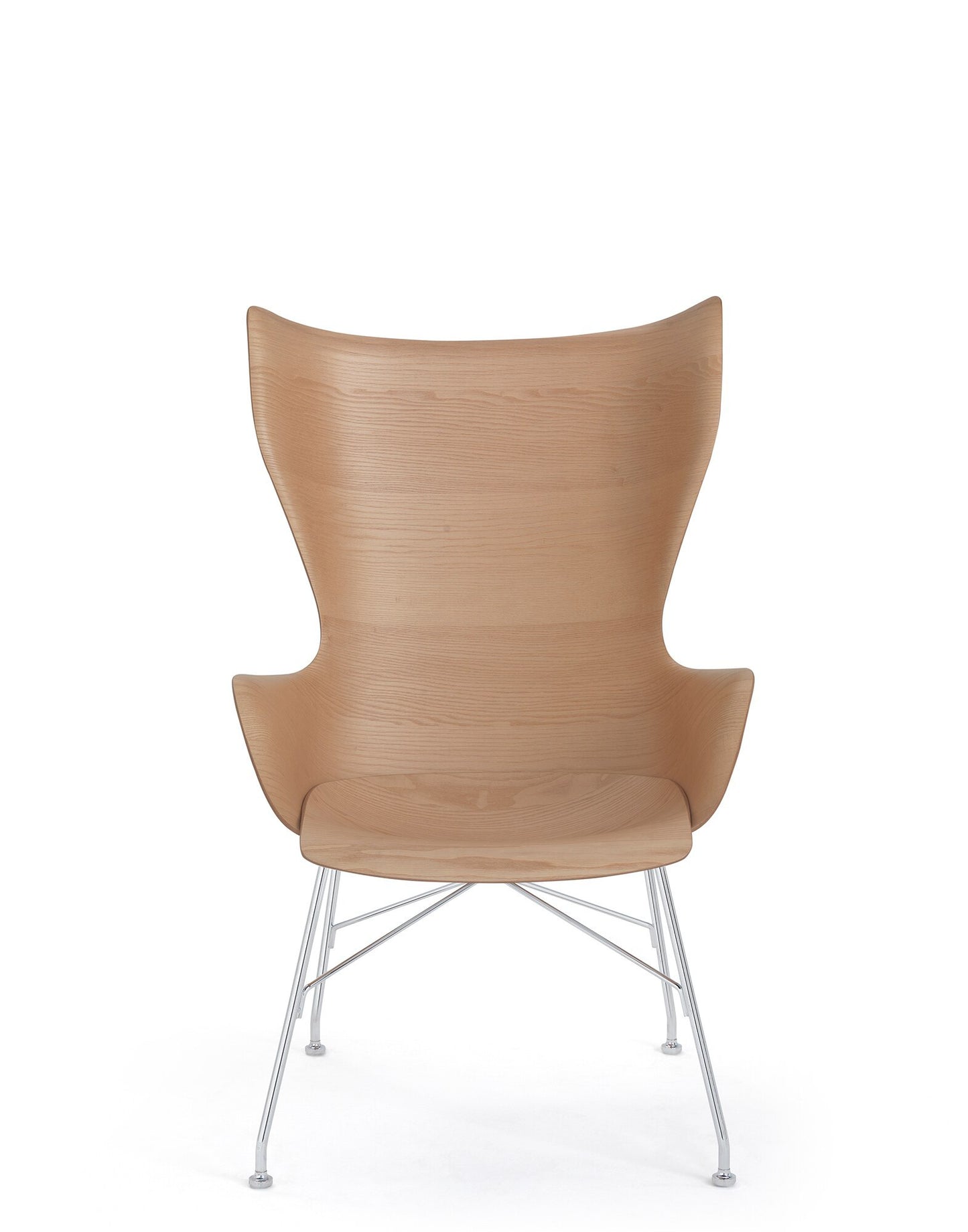 K/WOOD Armchair by Kartell #slatted ash/LIGHT WOOD / CHOME/