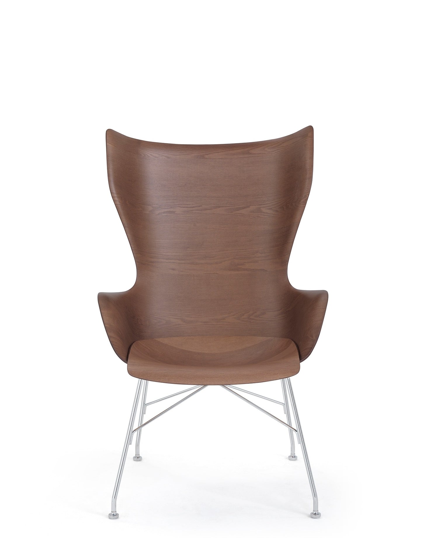 K/WOOD Armchair by Kartell #slatted ash/DARK WOOD / CRHOME/