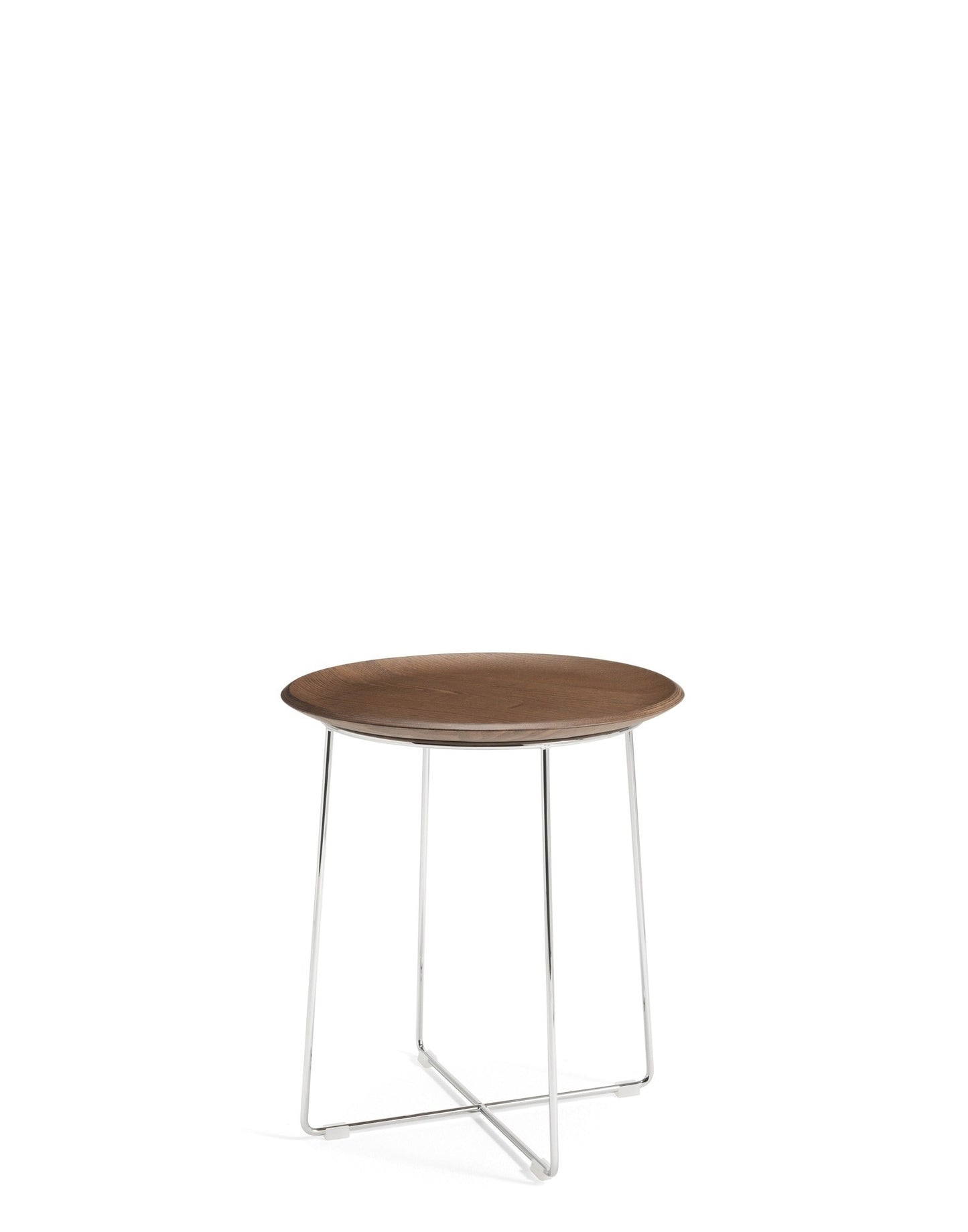 Al Wood Side Table by Kartell #DARK WOOD/CRHOMO/