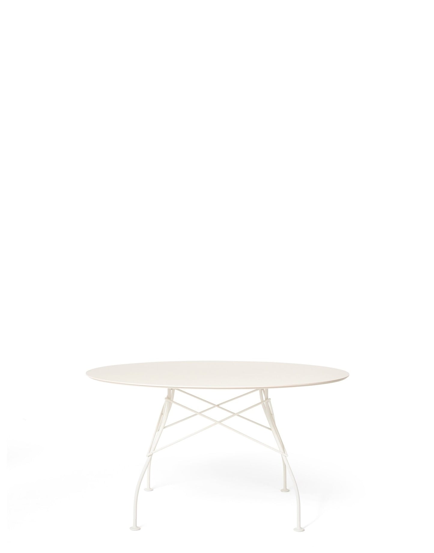 Glossy Outdoor Round Table by Kartell #WHITE / WHITE